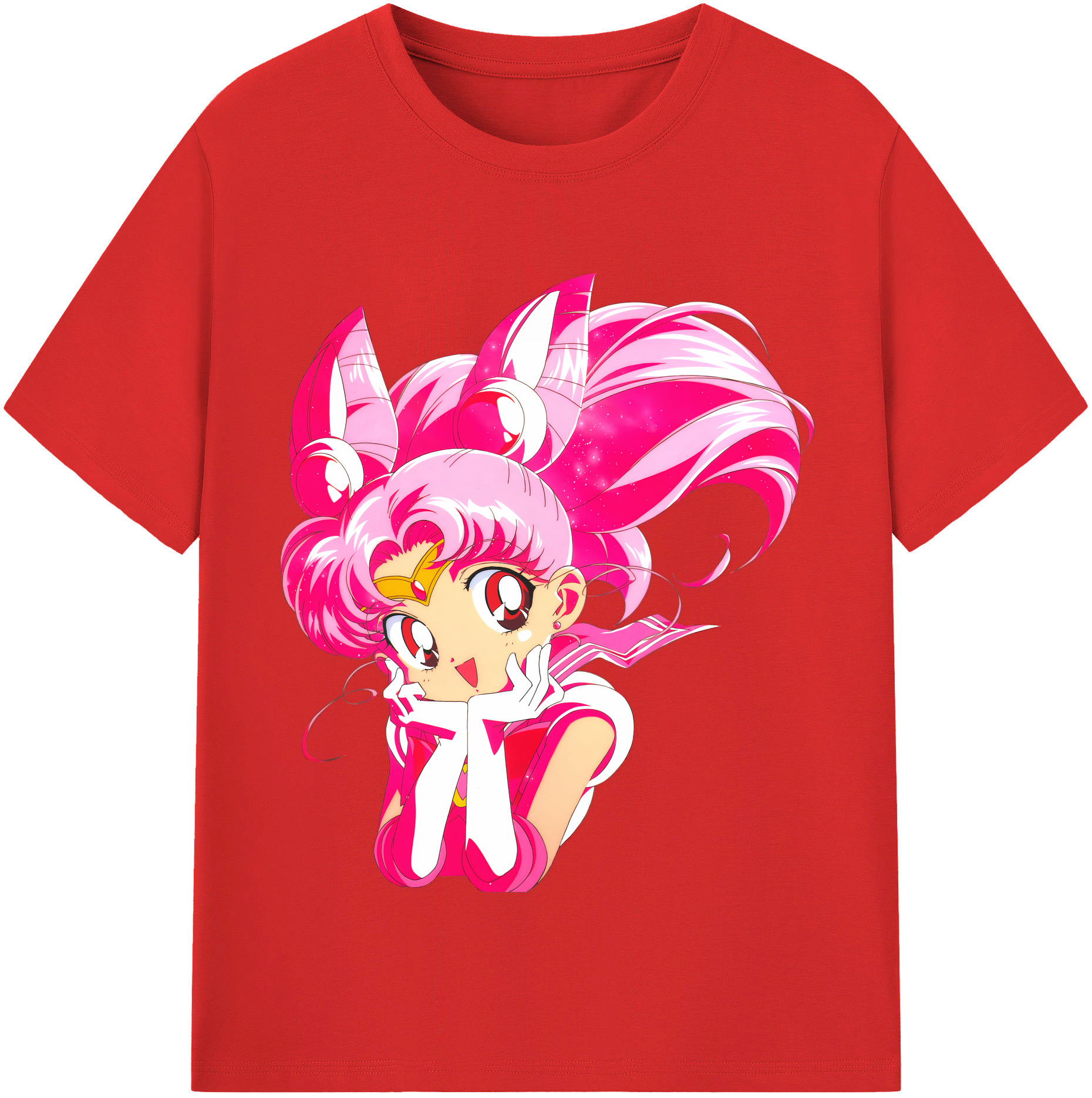 （画像用） 美少女戦士セーラームーン ちびうさ Sailor Moon Chibiusa Tsukino Usagi Small Lady Serenity 綿100％半袖Tシャツ（フロントプリント）