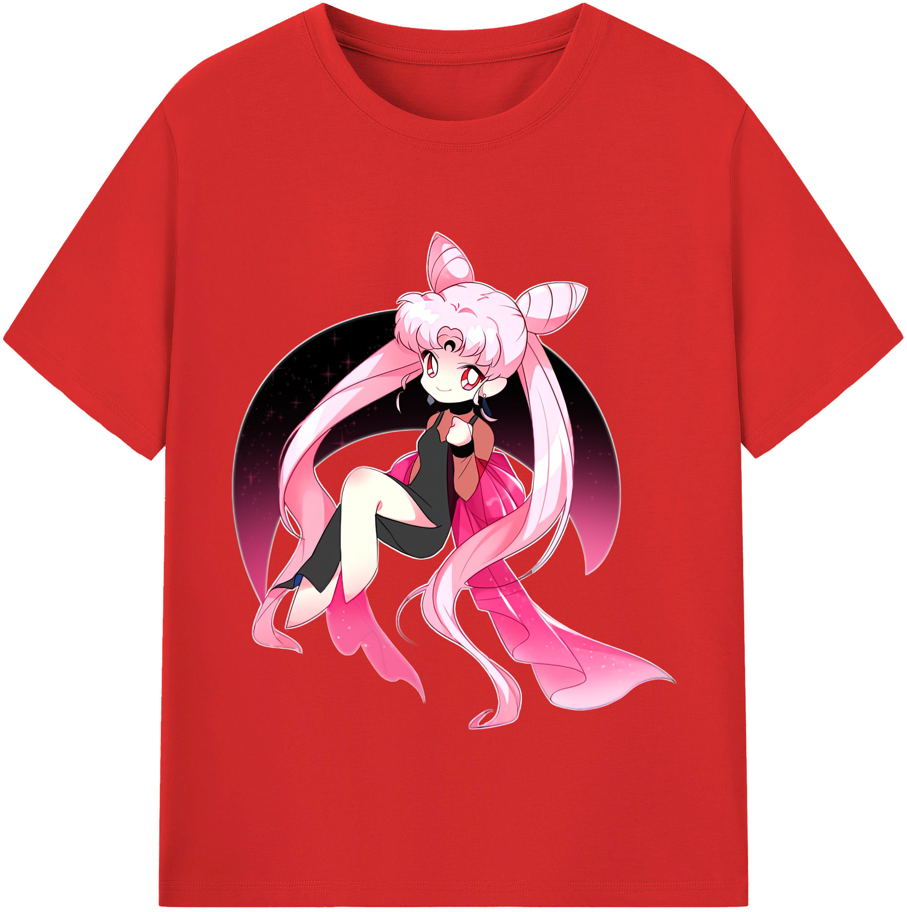 （画像用） 美少女戦士セーラームーン ちびうさ Sailor Moon Chibiusa Tsukino Usagi Small Lady Serenity 綿100％半袖Tシャツ（フロントプリント）