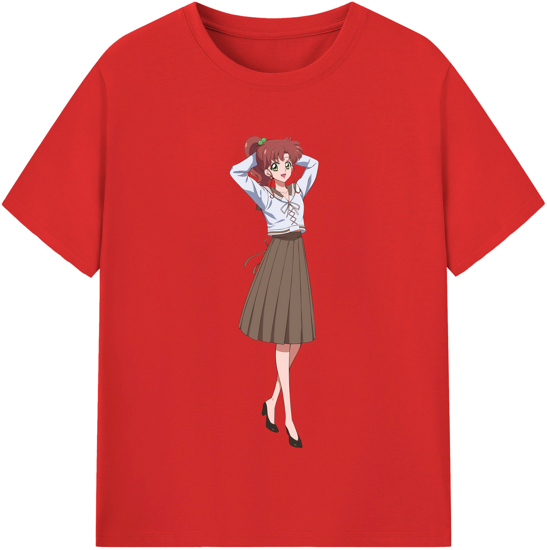（画像用） 美少女戦士セーラームーン 木野 まこと きの まこと Sailor Moon Kino Makoto （セーラージュピター；Sailor Jupiter） 綿100％半袖Tシャツ（フロントプリント）