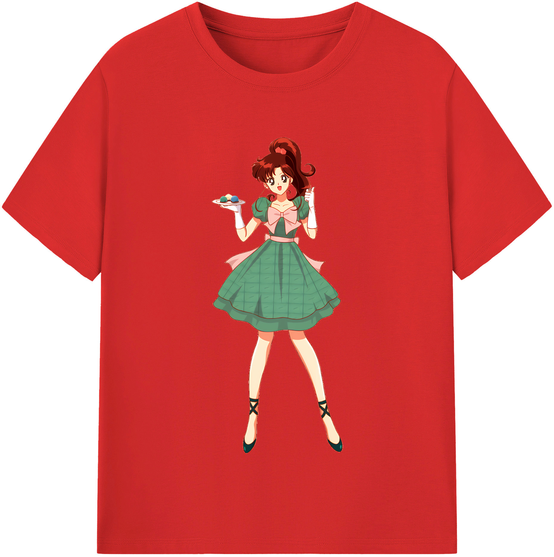 （画像用） 美少女戦士セーラームーン 木野 まこと きの まこと Sailor Moon Kino Makoto （セーラージュピター；Sailor Jupiter） 綿100％半袖Tシャツ（フロントプリント）