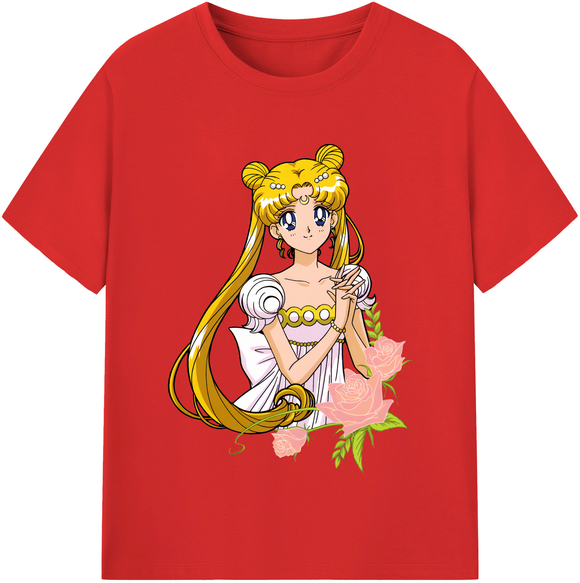 （画像用） 美少女戦士セーラームーン 愛野 美奈子 あいの みなこ Sailor Moon Aino Minako 綿100％半袖Tシャツ（フロントプリント）