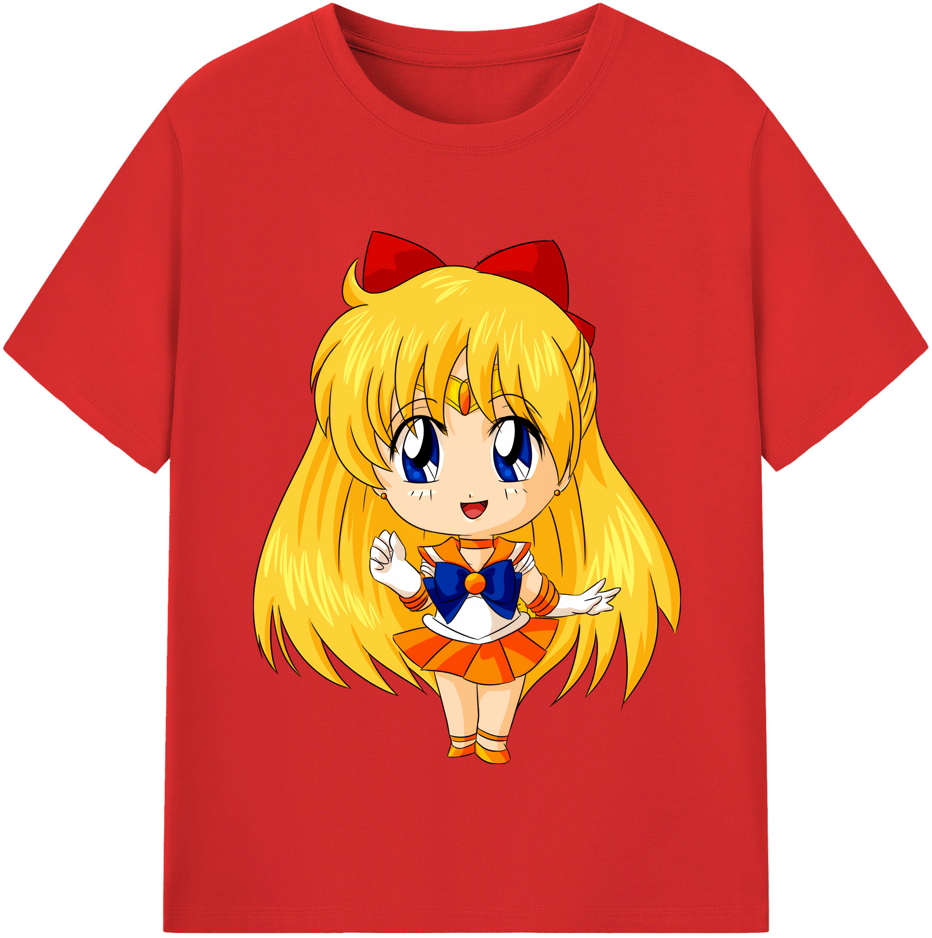 （画像用） 美少女戦士セーラームーン 愛野 美奈子 あいの みなこ Sailor Moon Aino Minako 綿100％半袖Tシャツ（フロントプリント）