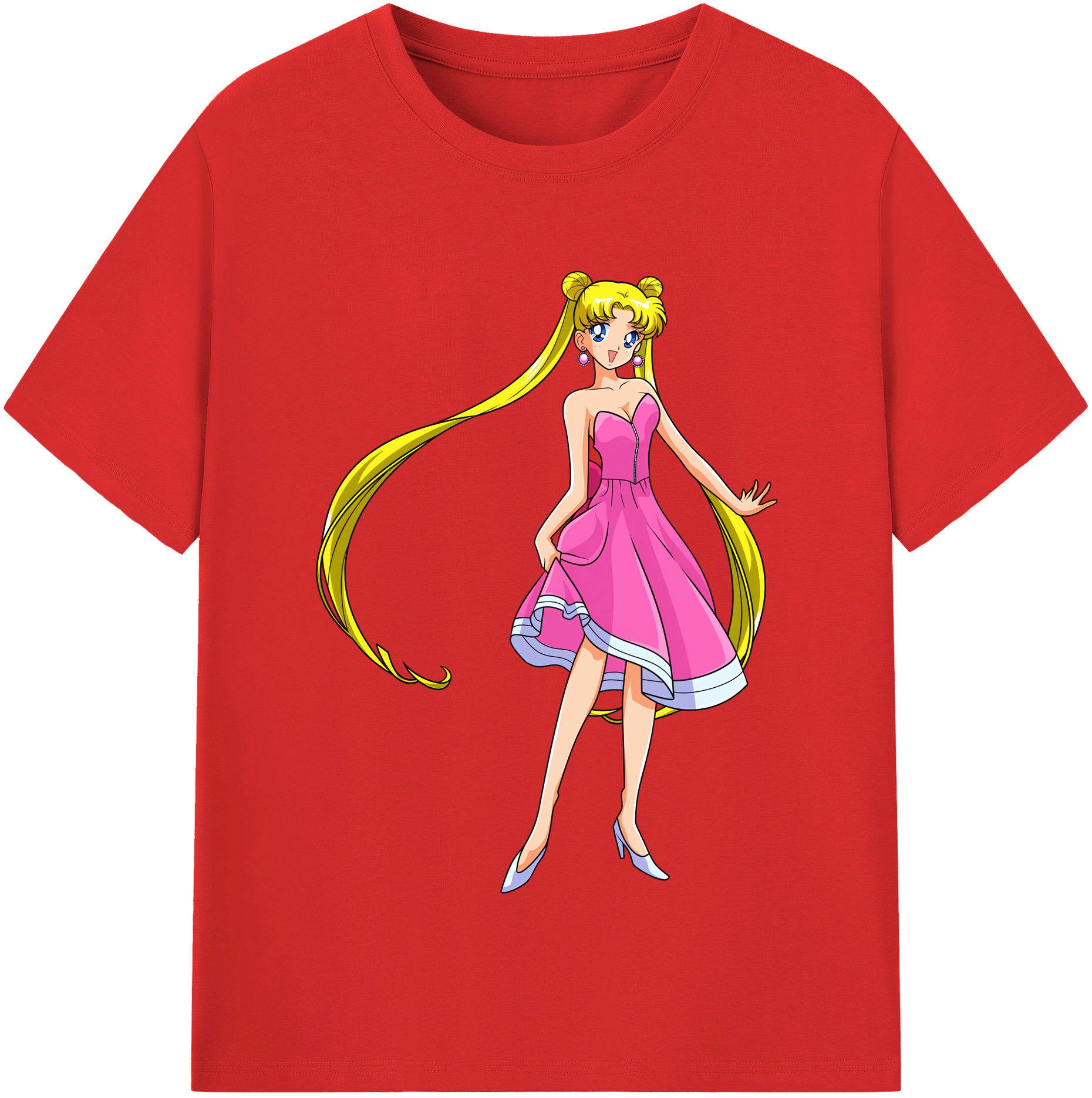 （画像用） 美少女戦士セーラームーン 愛野 美奈子 あいの みなこ Sailor Moon Aino Minako 綿100％半袖Tシャツ（フロントプリント）
