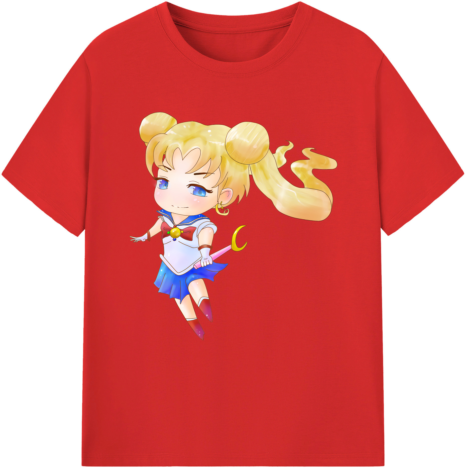 （画像用） 美少女戦士セーラームーン 愛野 美奈子 あいの みなこ Sailor Moon Aino Minako 綿100％半袖Tシャツ（フロントプリント）