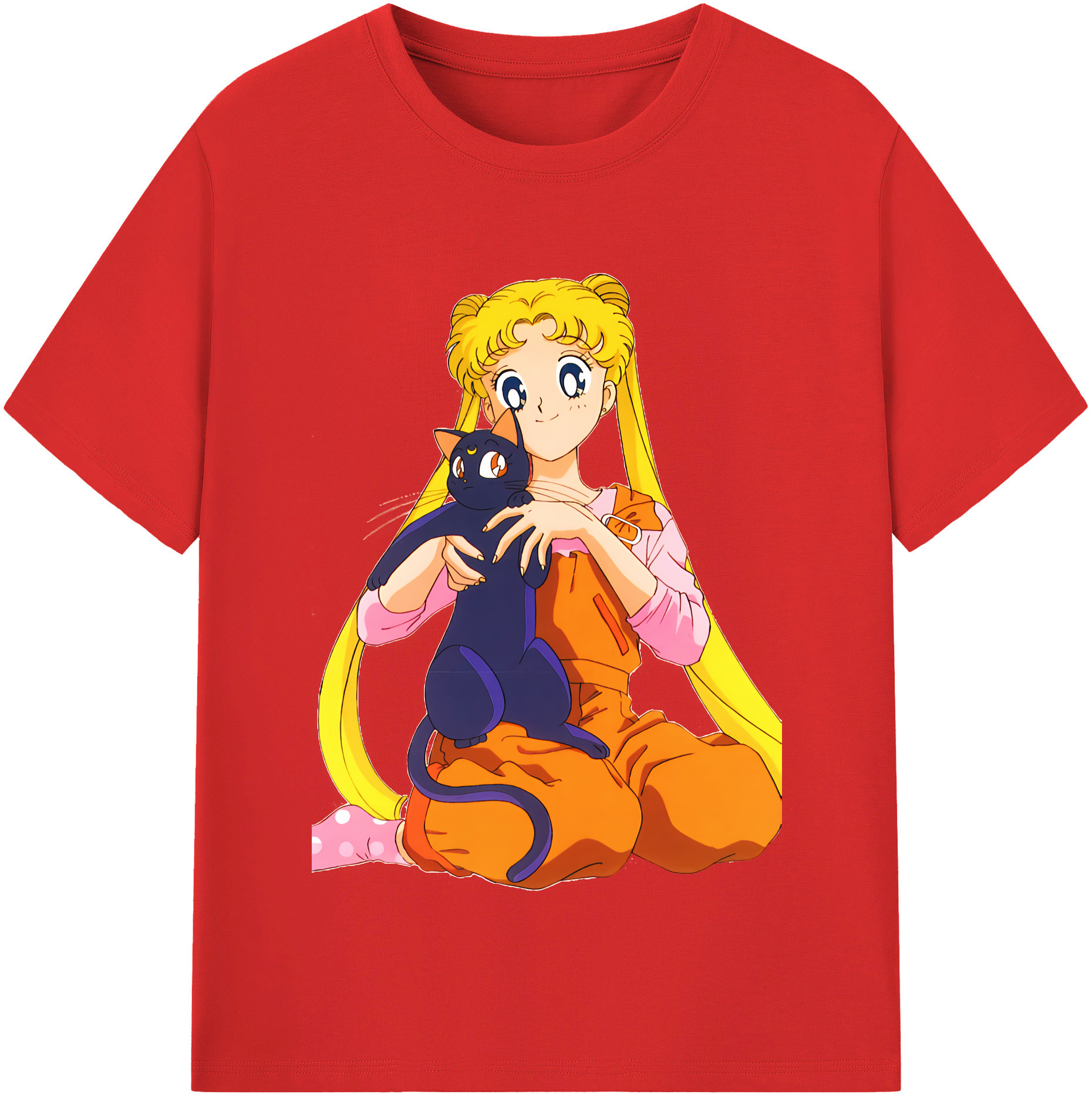 （画像用） 美少女戦士セーラームーン 愛野 美奈子 あいの みなこ Sailor Moon Aino Minako 綿100％半袖Tシャツ（フロントプリント）