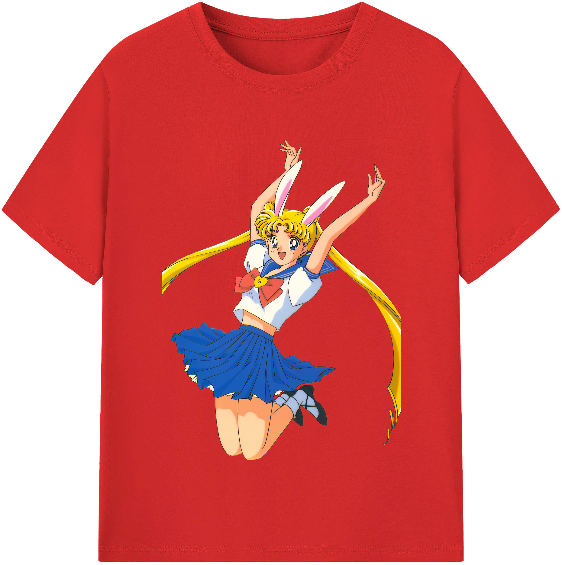 （画像用） 美少女戦士セーラームーン 愛野 美奈子 あいの みなこ Sailor Moon Aino Minako 綿100％半袖Tシャツ（フロントプリント）