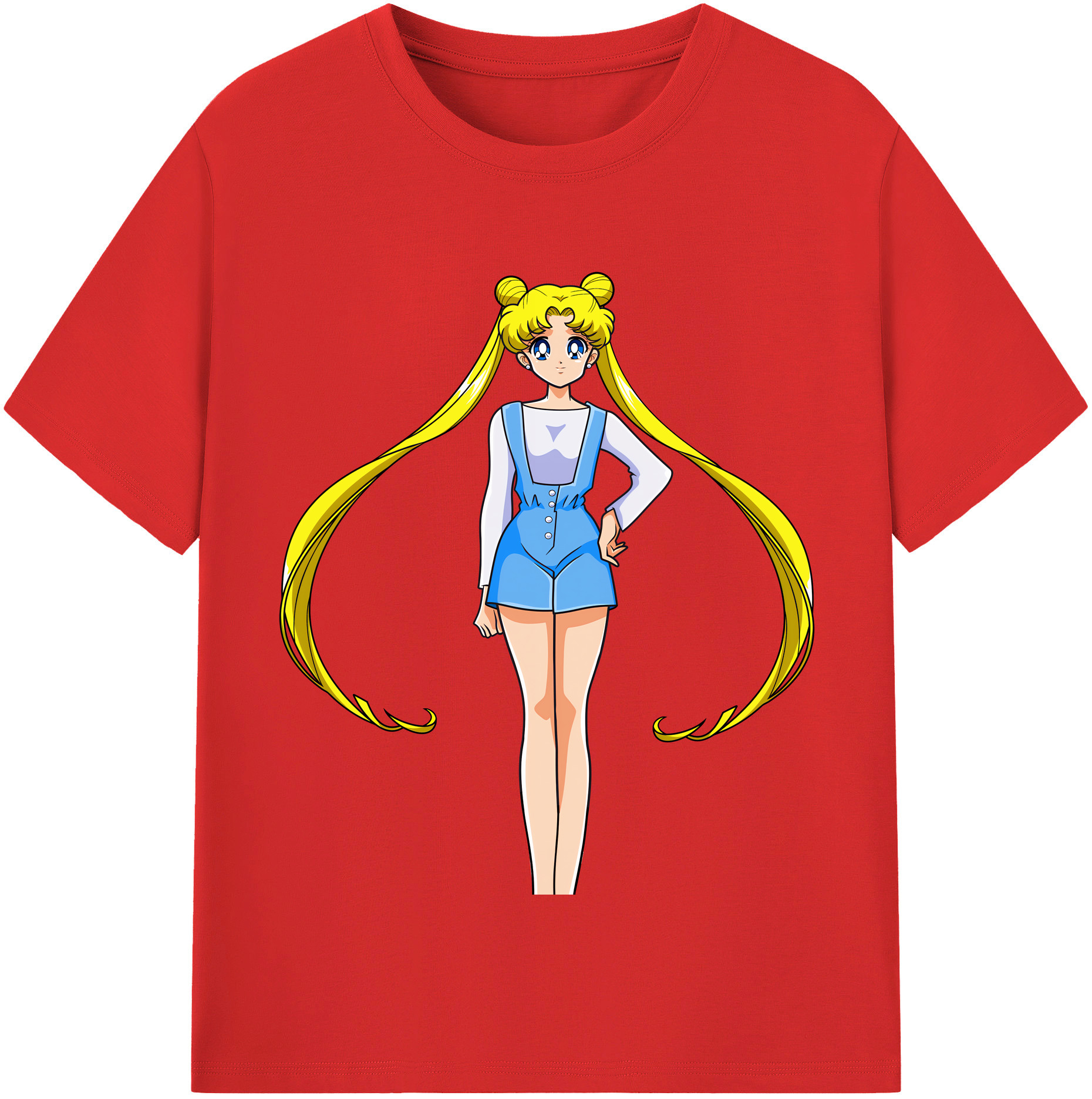 （画像用） 美少女戦士セーラームーン 愛野 美奈子 あいの みなこ Sailor Moon Aino Minako 綿100％半袖Tシャツ（フロントプリント）