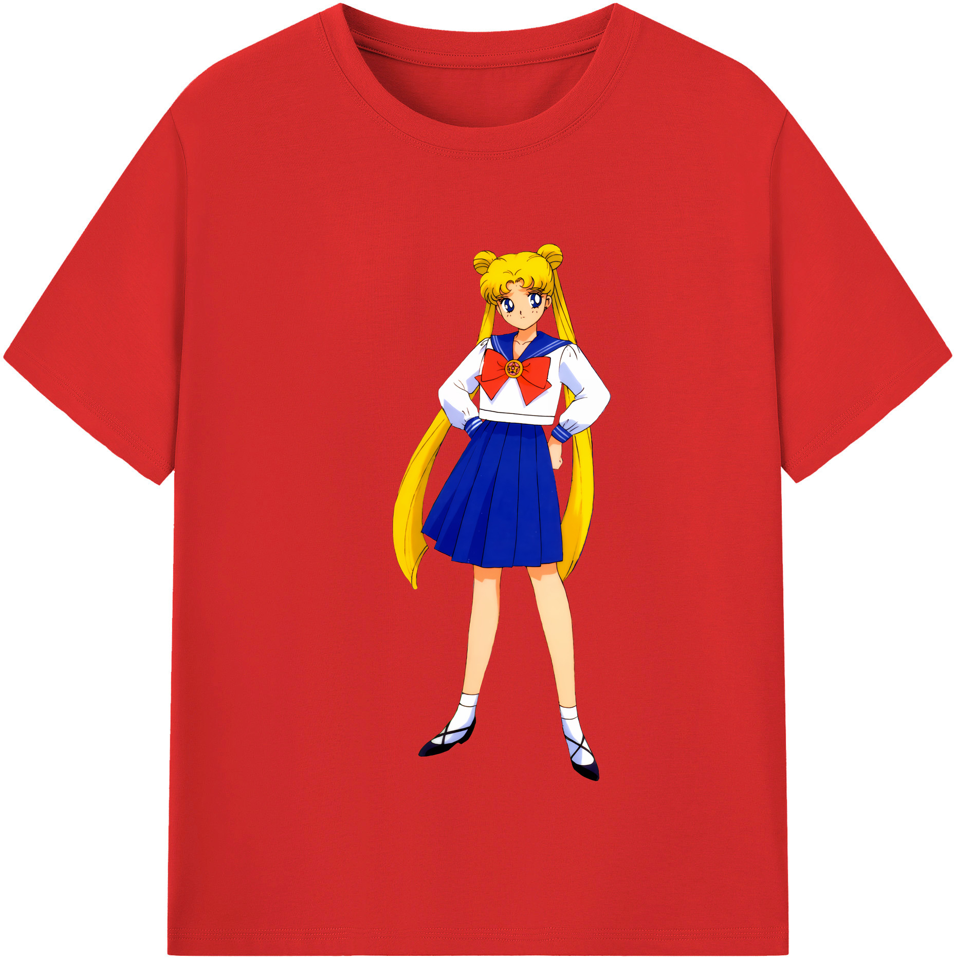 （画像用） 美少女戦士セーラームーン 愛野 美奈子 あいの みなこ Sailor Moon Aino Minako 綿100％半袖Tシャツ（フロントプリント）