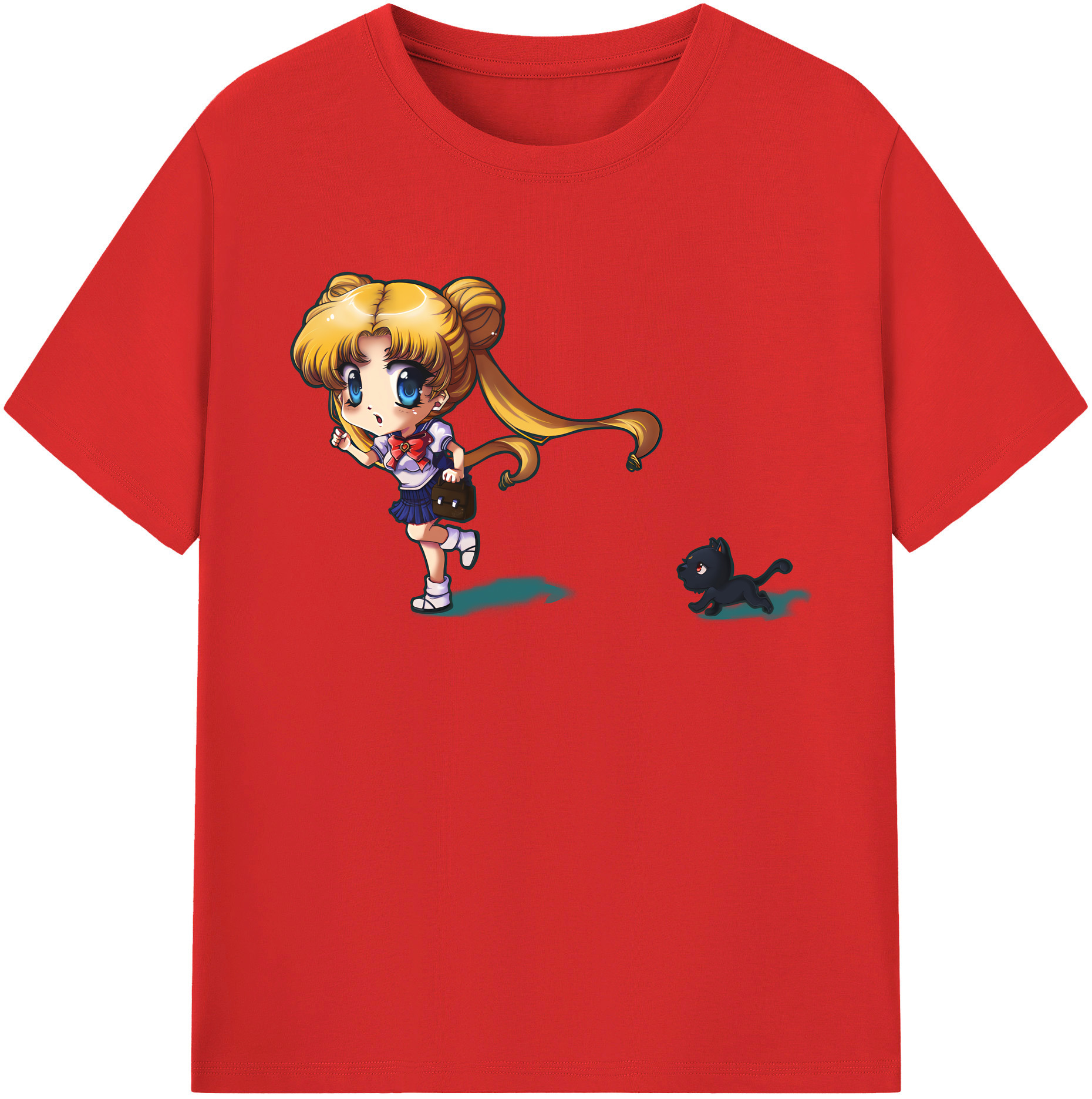 （画像用） 美少女戦士セーラームーン 愛野 美奈子 あいの みなこ Sailor Moon Aino Minako 綿100％半袖Tシャツ（フロントプリント）