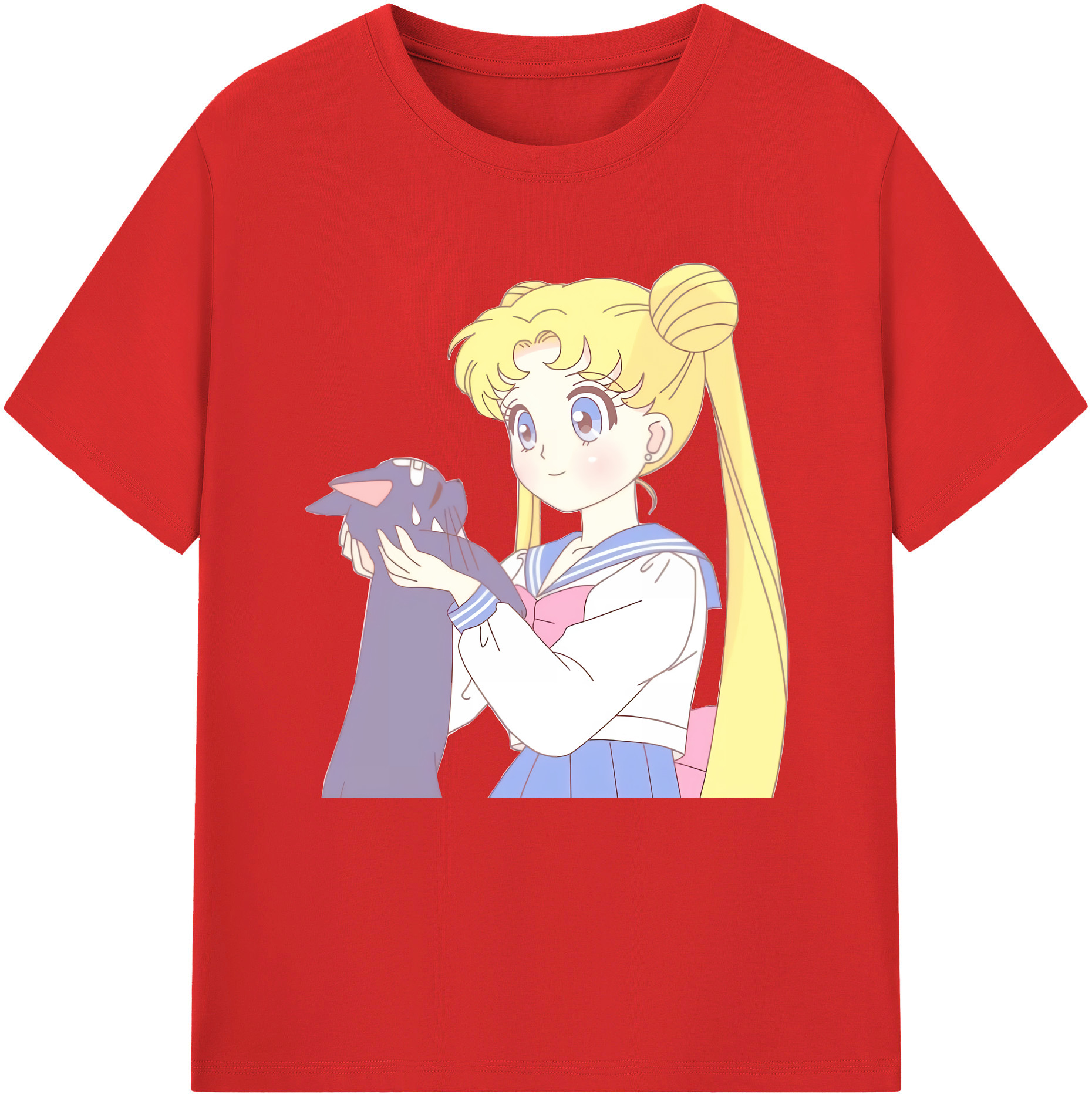 （画像用） 美少女戦士セーラームーン 愛野 美奈子 あいの みなこ Sailor Moon Aino Minako 綿100％半袖Tシャツ（フロントプリント）