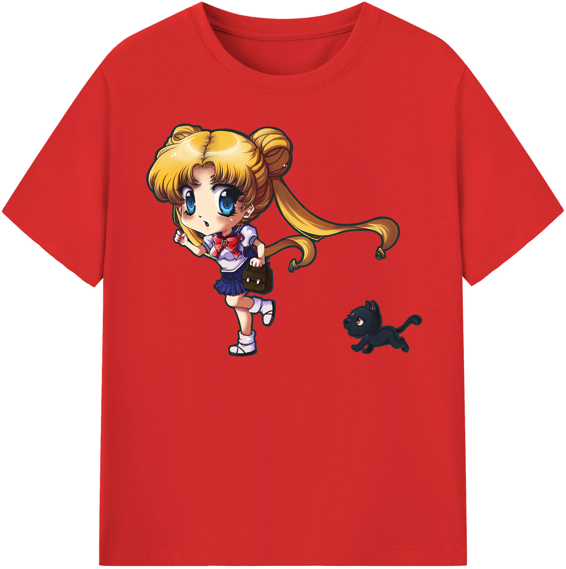 （画像用） 美少女戦士セーラームーン 愛野 美奈子 あいの みなこ Sailor Moon Aino Minako 綿100％半袖Tシャツ（フロントプリント）