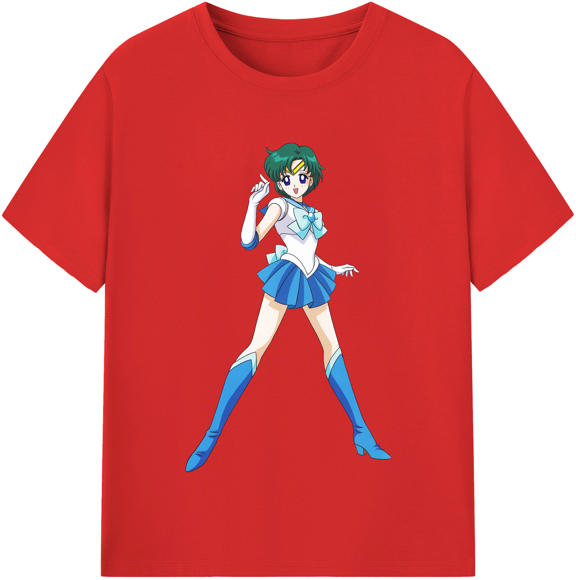 （画像用） 美少女戦士セーラームーン 海王 みちる（かいおう みちる） Sailor Moon Kaiou Michiru 綿100％半袖Tシャツ（フロントプリント）