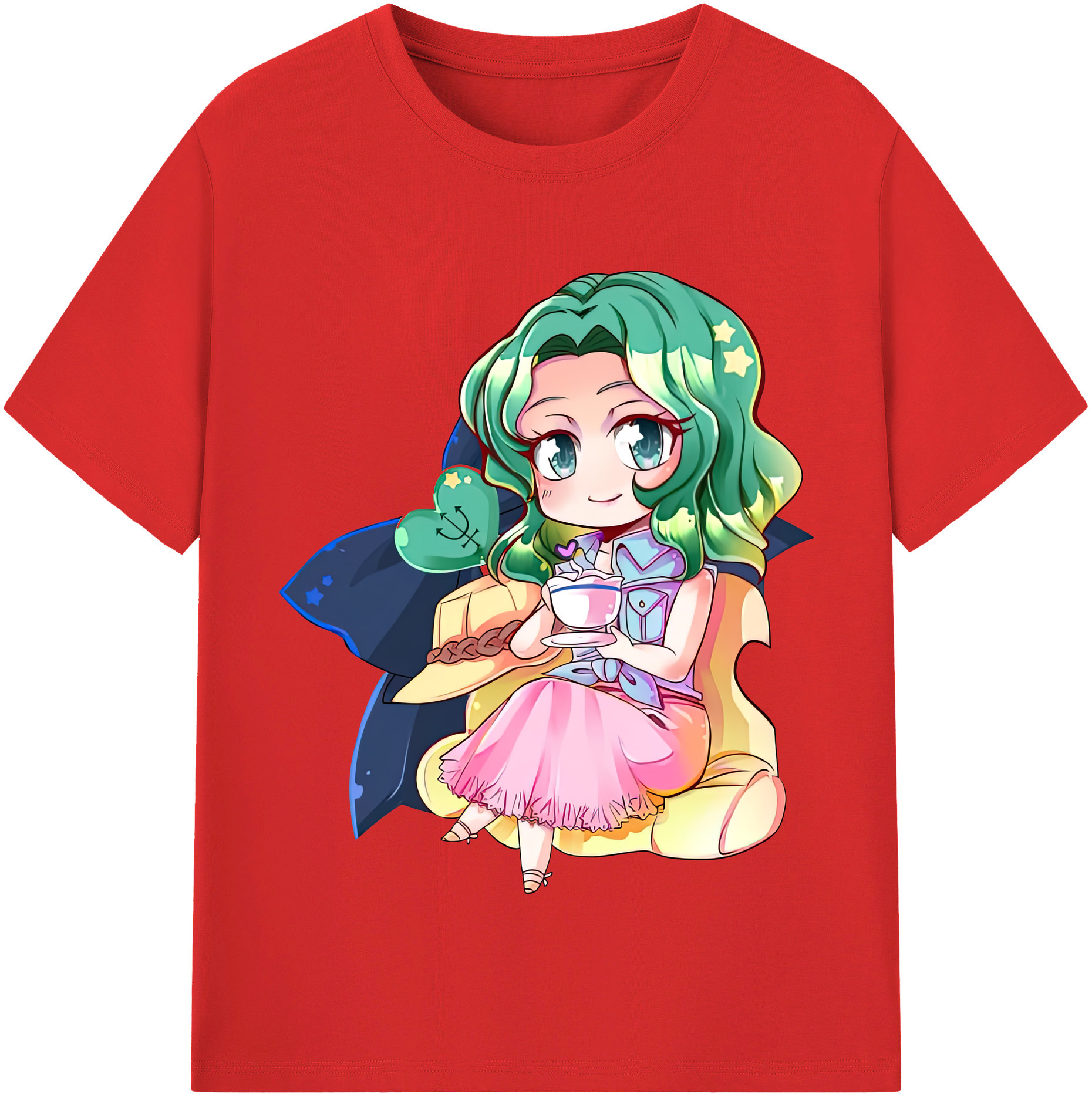 （画像用） 美少女戦士セーラームーン 海王 みちる（かいおう みちる） Sailor Moon Kaiou Michiru 綿100％半袖Tシャツ（フロントプリント）