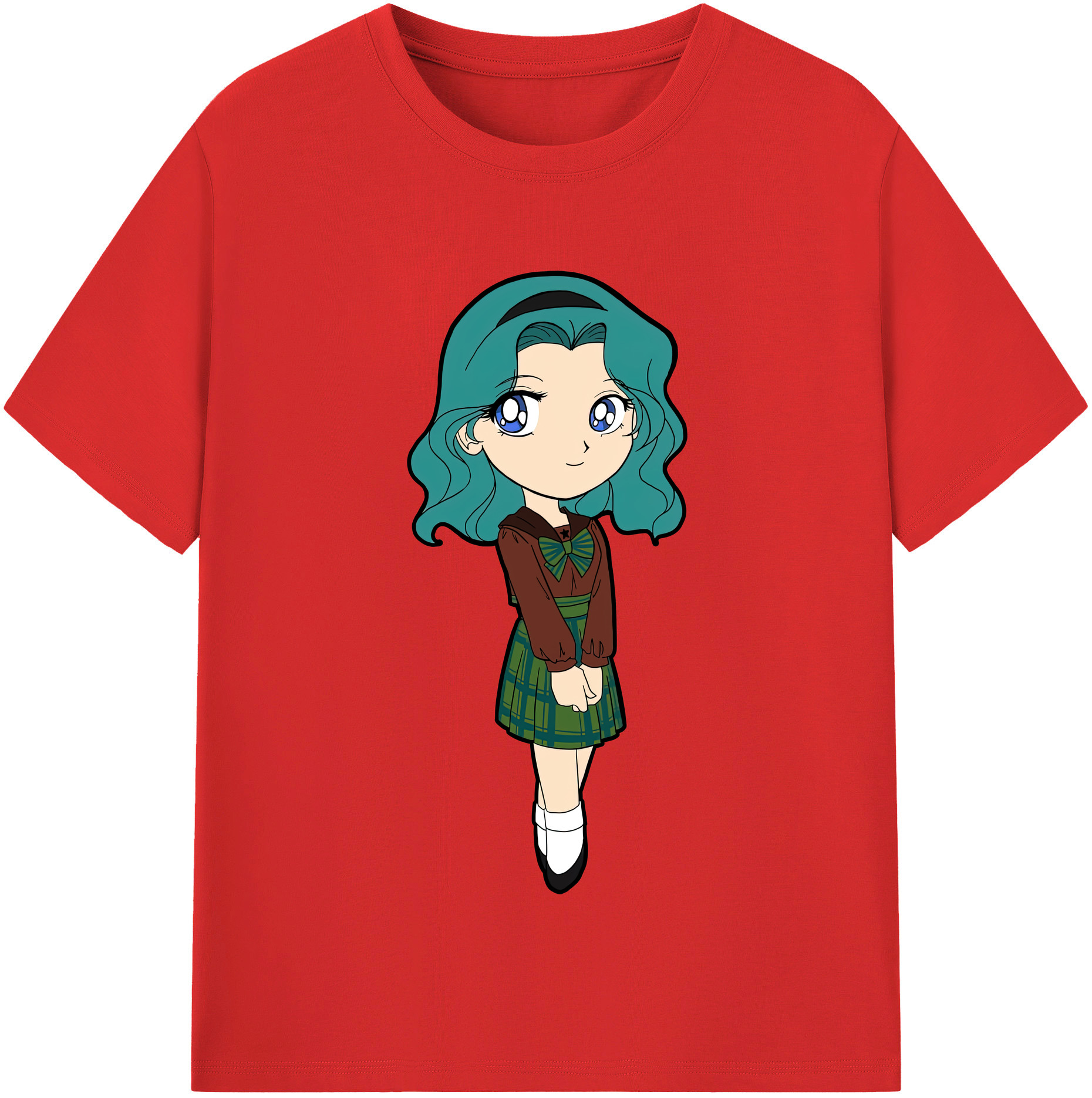 （画像用） 美少女戦士セーラームーン 海王 みちる（かいおう みちる） Sailor Moon Kaiou Michiru 綿100％半袖Tシャツ（フロントプリント）