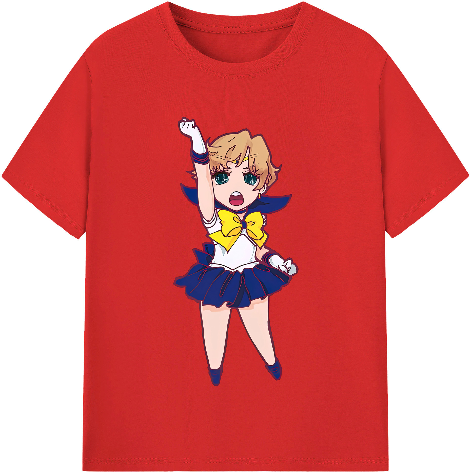 （画像用） 美少女戦士セーラームーン 天王はるか Sailor Moon Tenoh Haruka 綿100％半袖Tシャツ（フロントプリント）