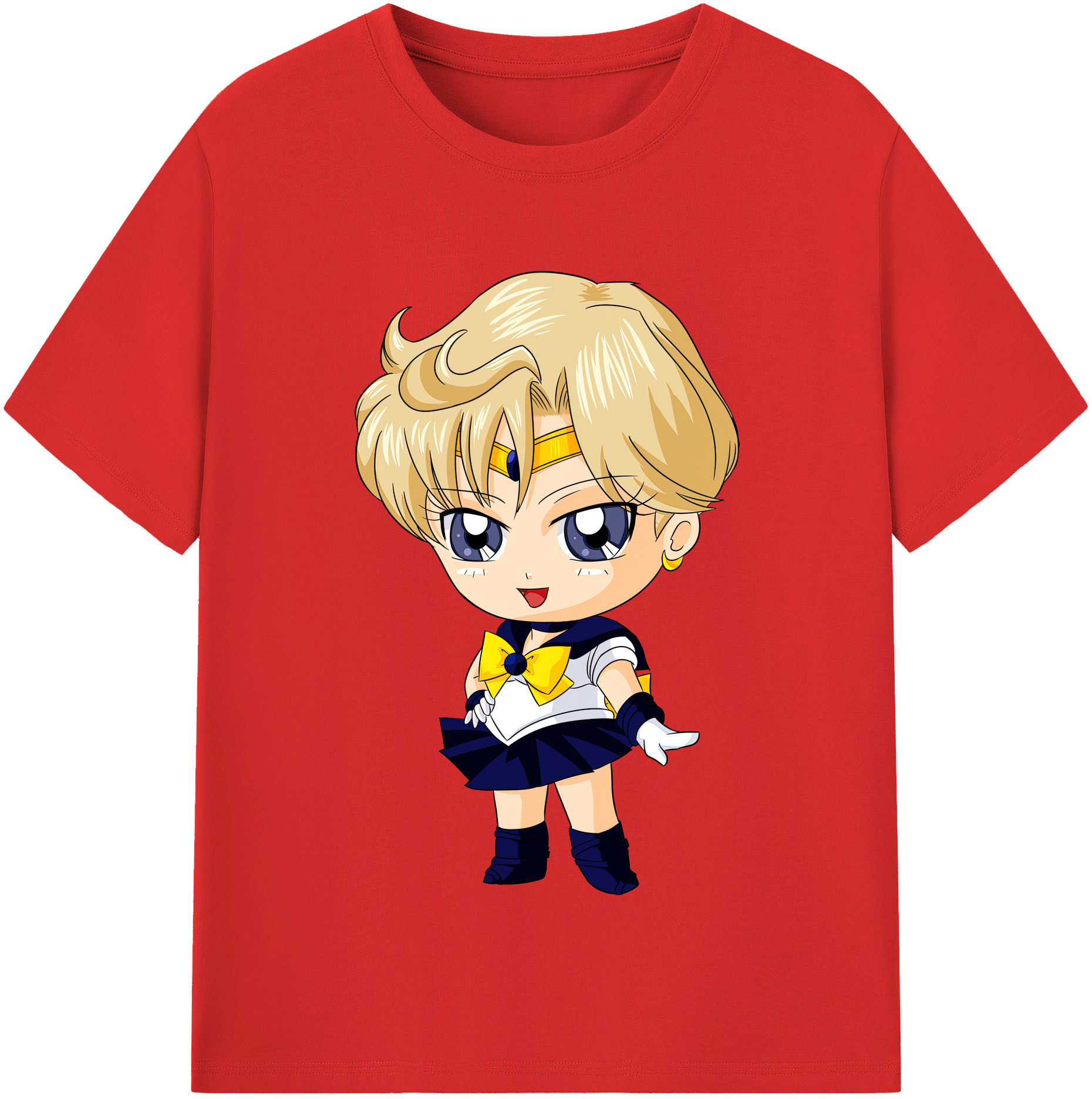 （画像用） 美少女戦士セーラームーン 天王はるか Sailor Moon Tenoh Haruka 綿100％半袖Tシャツ（フロントプリント）