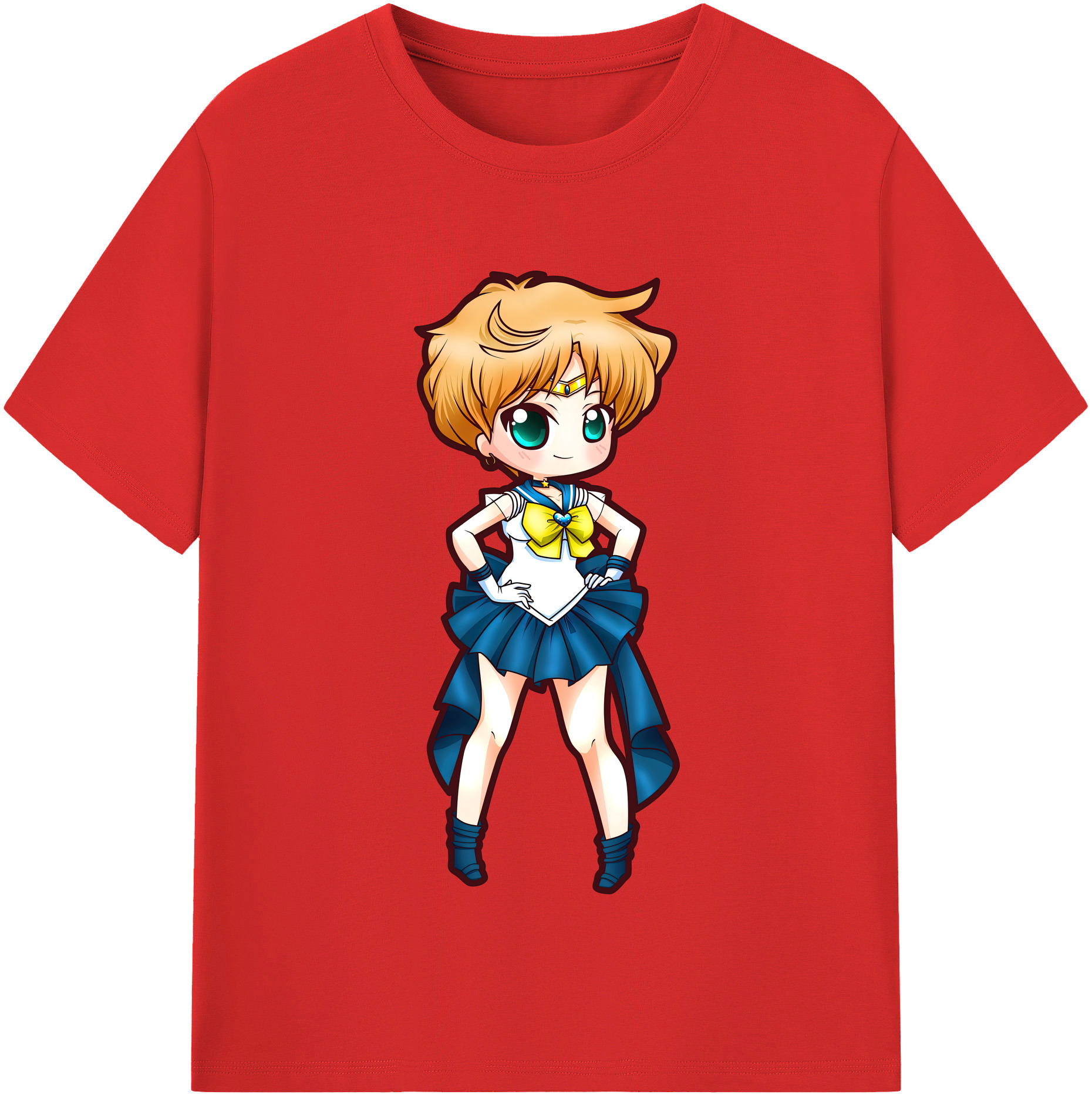 （画像用） 美少女戦士セーラームーン 天王はるか Sailor Moon Tenoh Haruka 綿100％半袖Tシャツ（フロントプリント）