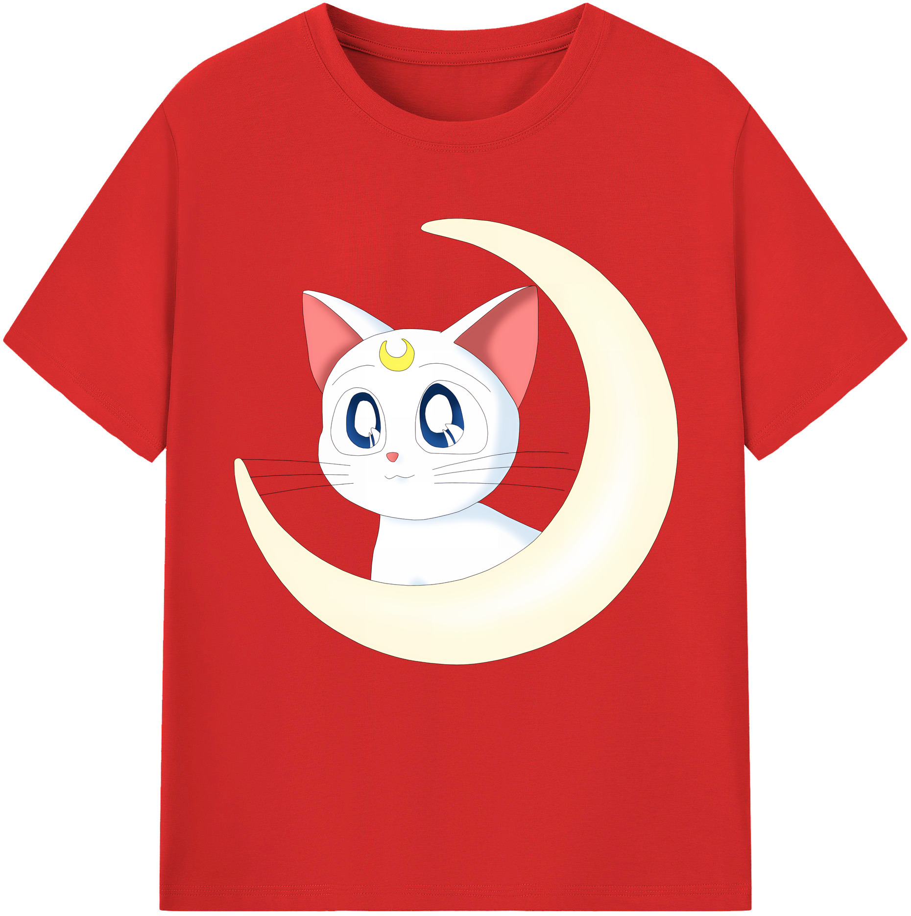 （画像用） 美少女戦士セーラームーン Sailor Moon 綿100％半袖Tシャツ（フロントプリント）