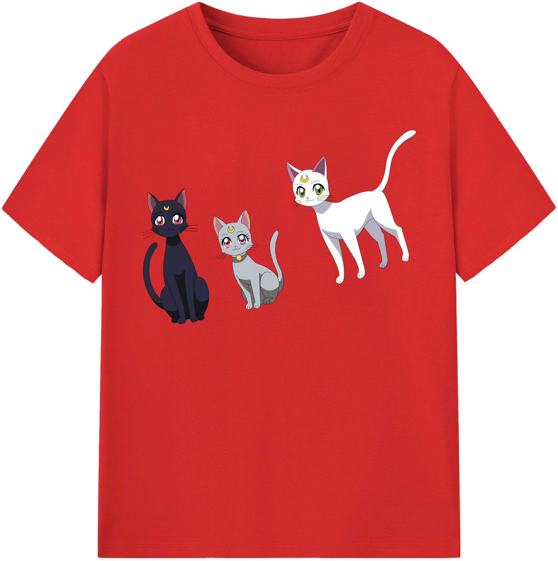 （画像用） 美少女戦士セーラームーン Sailor Moon 綿100％半袖Tシャツ（フロントプリント）