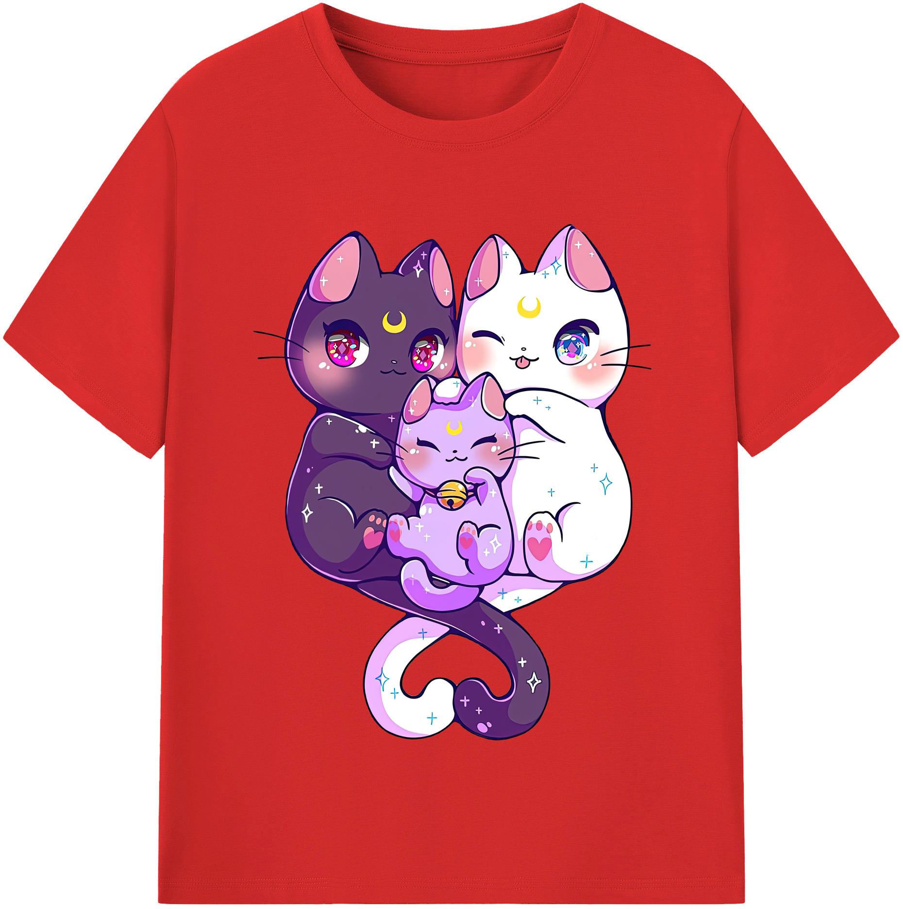 （画像用） 美少女戦士セーラームーン Sailor Moon 綿100％半袖Tシャツ（フロントプリント）