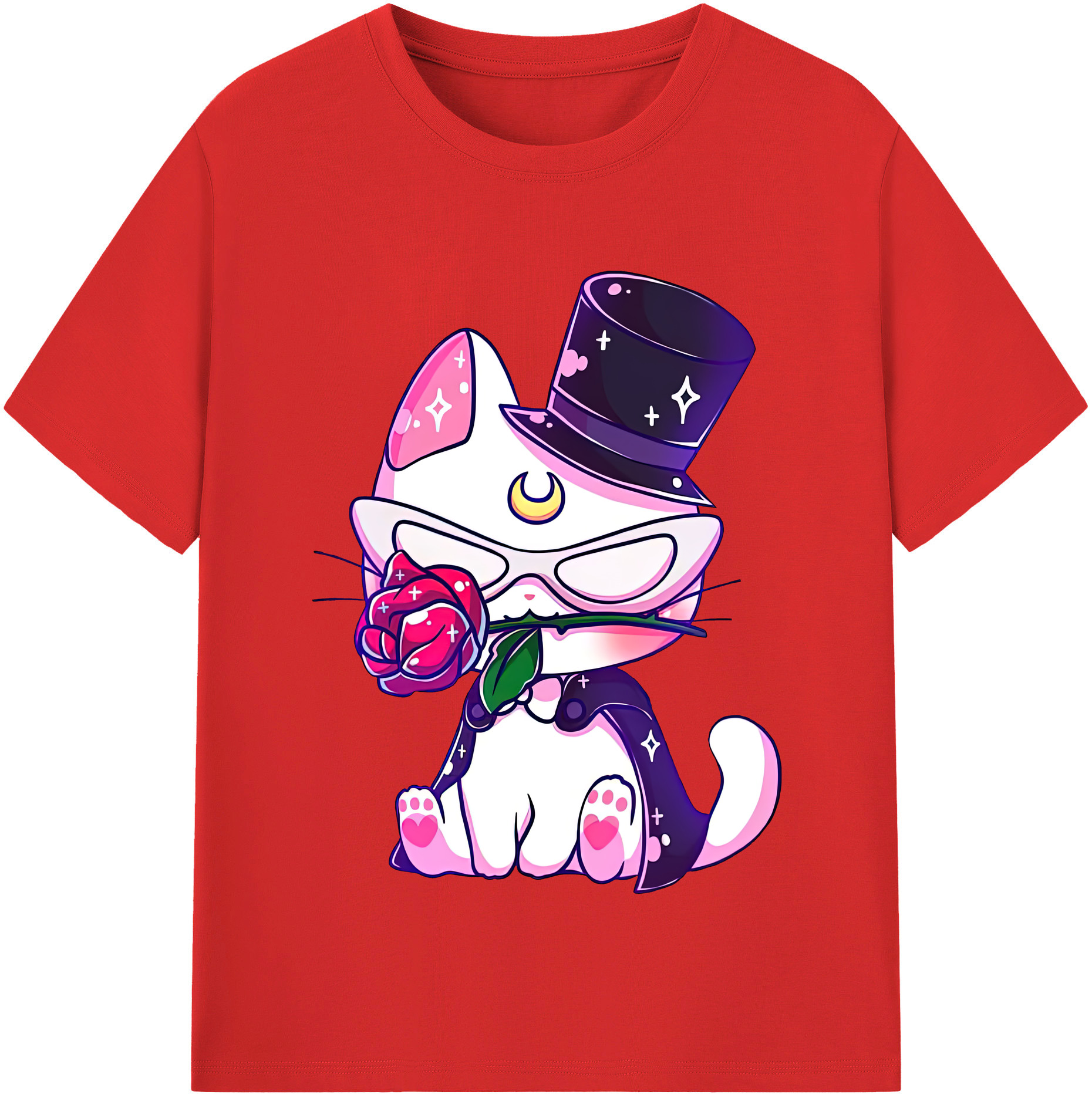 （画像用） 美少女戦士セーラームーン Sailor Moon 綿100％半袖Tシャツ（フロントプリント）