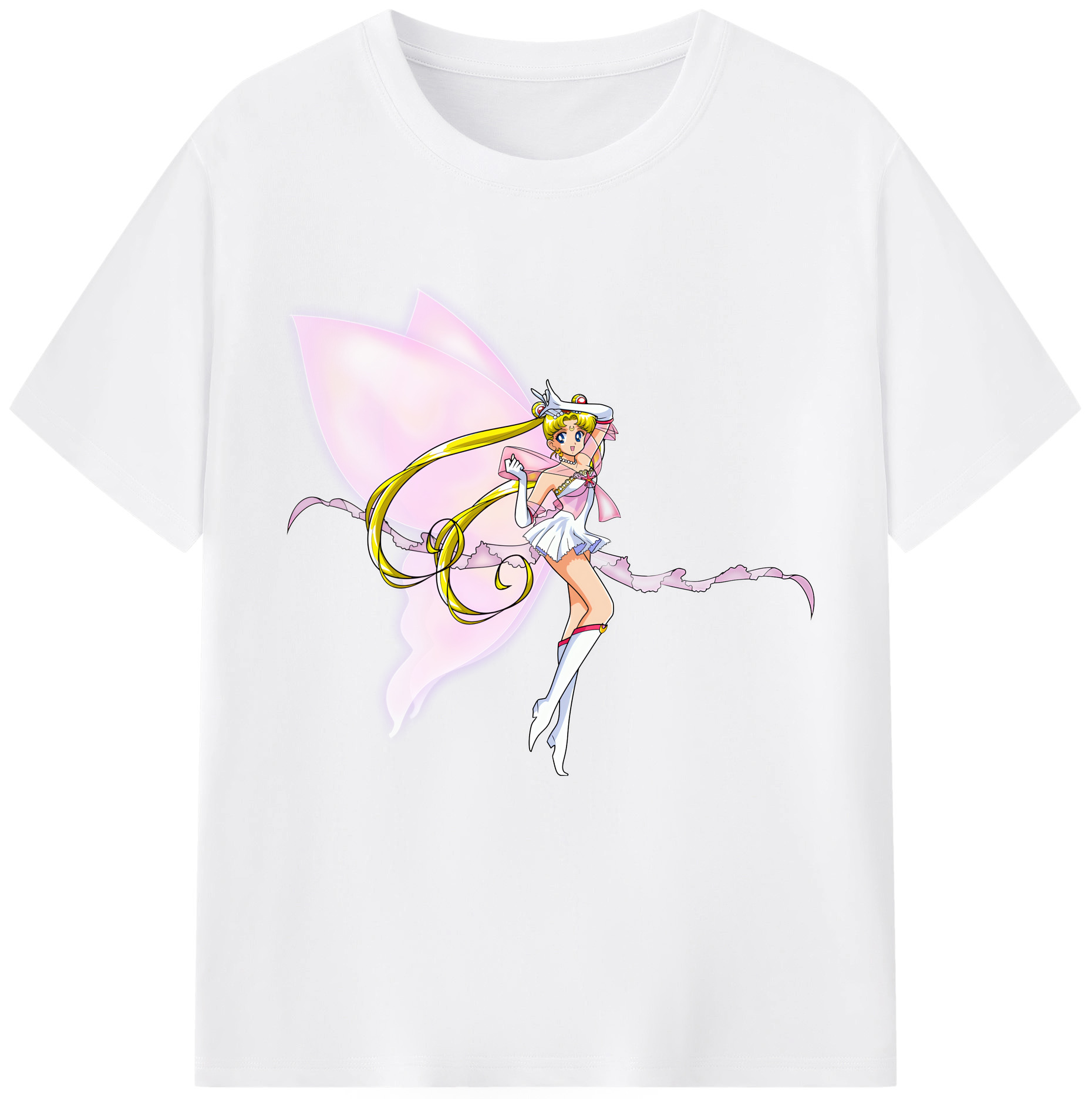 （画像用） 美少女戦士セーラームーン 月野 うさぎ つきの うさぎ Sailor Moon Tsukino Usagi 綿100％半袖Tシャツ（フロントプリント）