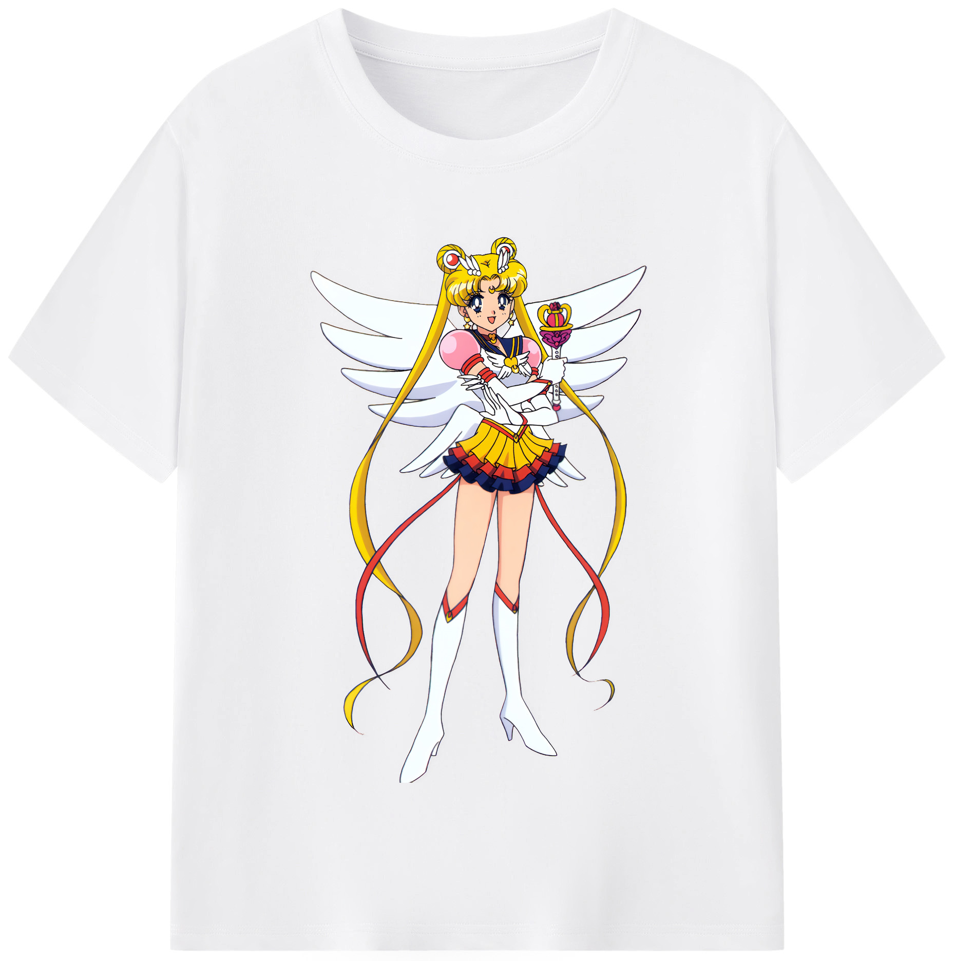 （画像用） 美少女戦士セーラームーン 月野 うさぎ つきの うさぎ Sailor Moon Tsukino Usagi 綿100％半袖Tシャツ（フロントプリント）