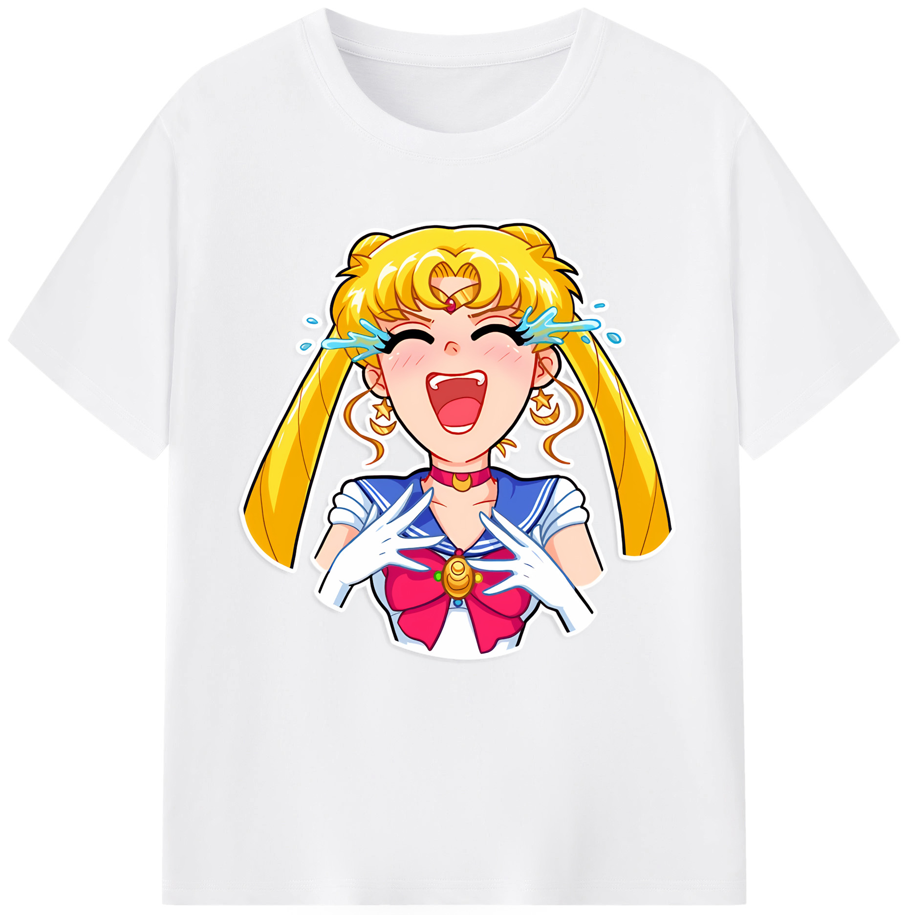 （画像用） 美少女戦士セーラームーン 月野 うさぎ つきの うさぎ Sailor Moon Tsukino Usagi 綿100％半袖Tシャツ（フロントプリント）