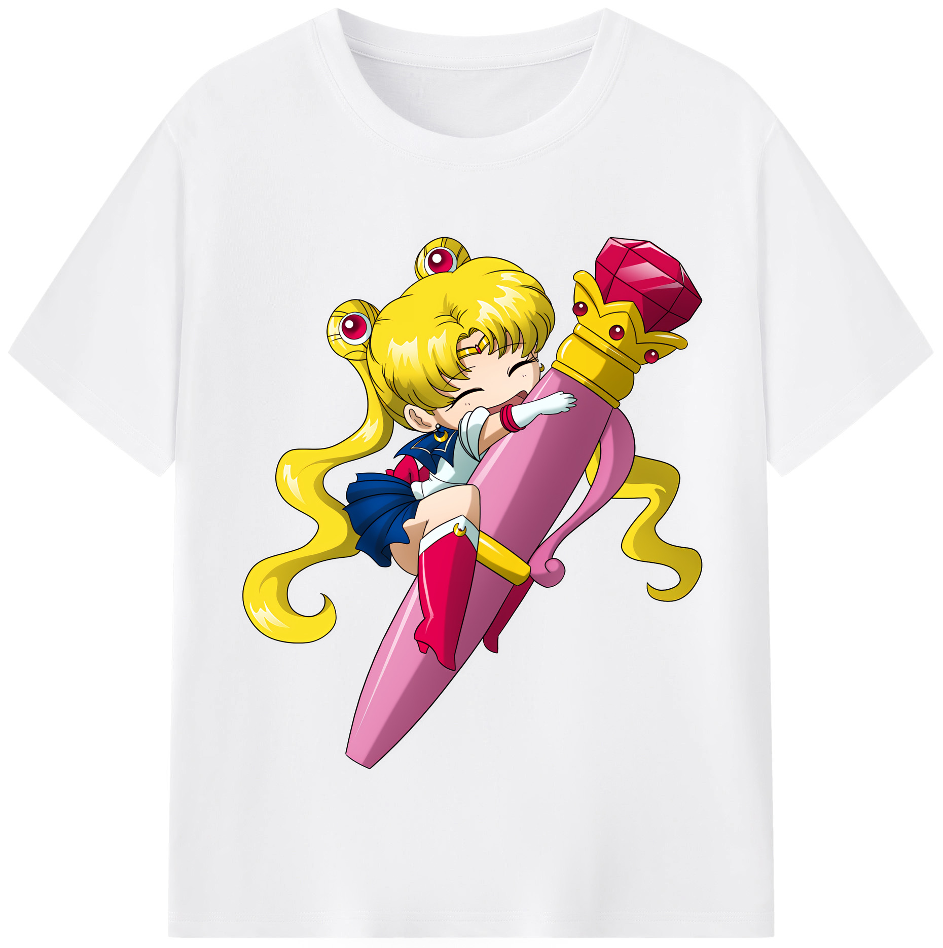 （画像用） 美少女戦士セーラームーン 月野 うさぎ つきの うさぎ Sailor Moon Tsukino Usagi 綿100％半袖Tシャツ（フロントプリント）
