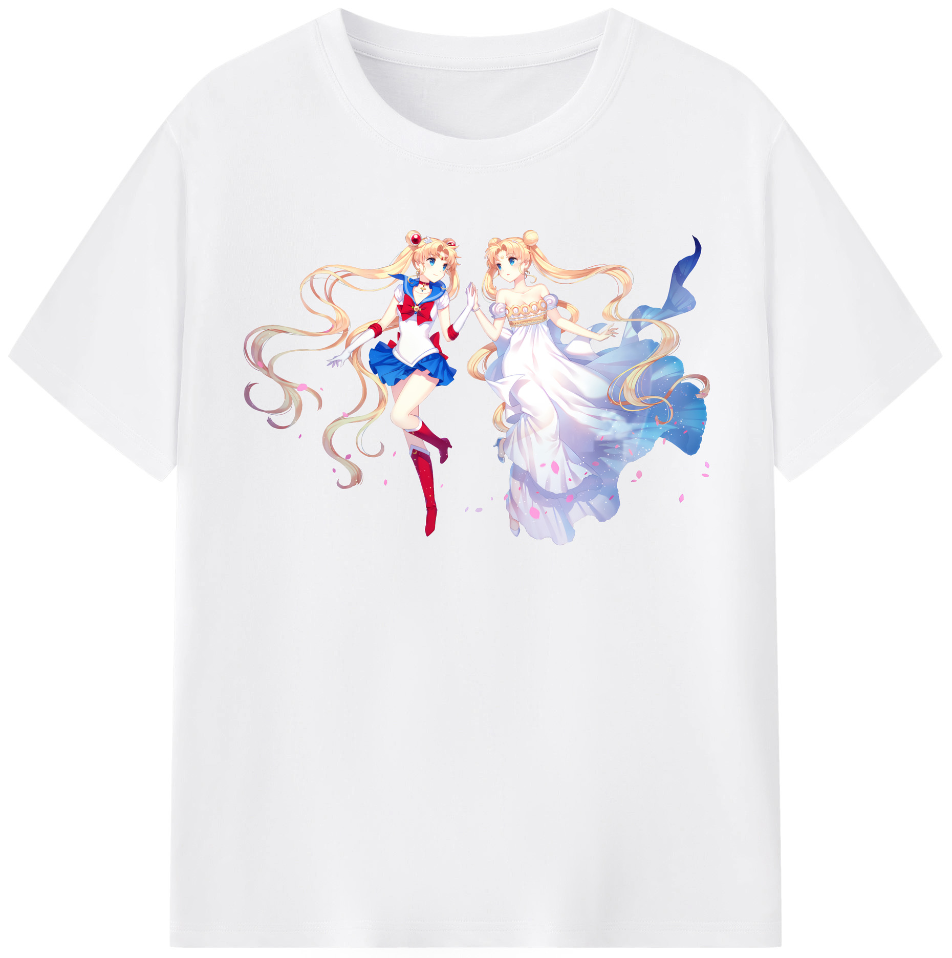 （画像用） 美少女戦士セーラームーン 月野 うさぎ つきの うさぎ Sailor Moon Tsukino Usagi 綿100％半袖Tシャツ（フロントプリント）