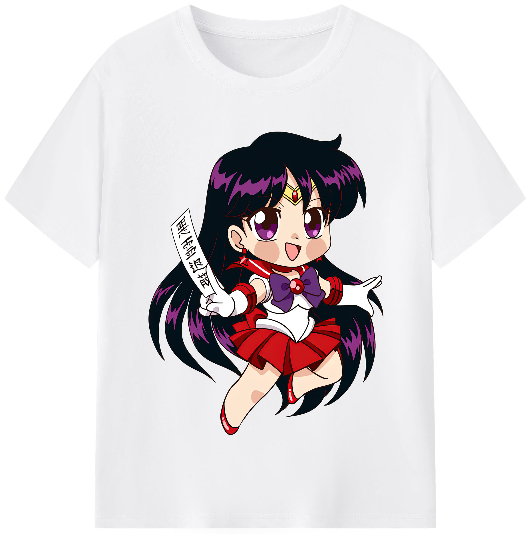 （画像用） 美少女戦士セーラームーン 火野レイ ひの レイ Sailor Moon Hino Rei （セーラーマーズ,Sailor Mars） 綿100％半袖Tシャツ（フロントプリント）