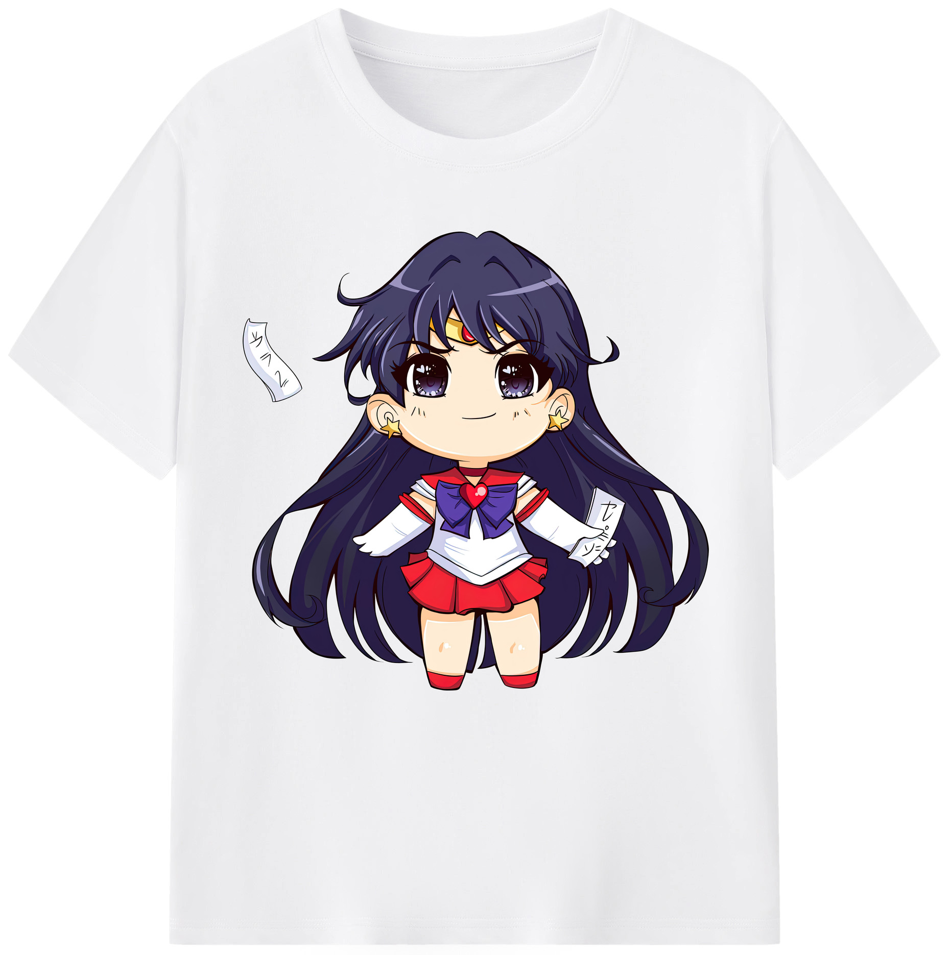 （画像用） 美少女戦士セーラームーン 火野レイ ひの レイ Sailor Moon Hino Rei （セーラーマーズ,Sailor Mars） 綿100％半袖Tシャツ（フロントプリント）