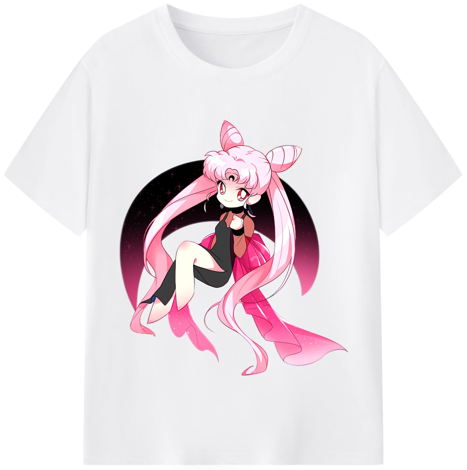 （画像用） 美少女戦士セーラームーン ちびうさ Sailor Moon Chibiusa Tsukino Usagi Small Lady Serenity 綿100％半袖Tシャツ（フロントプリント）