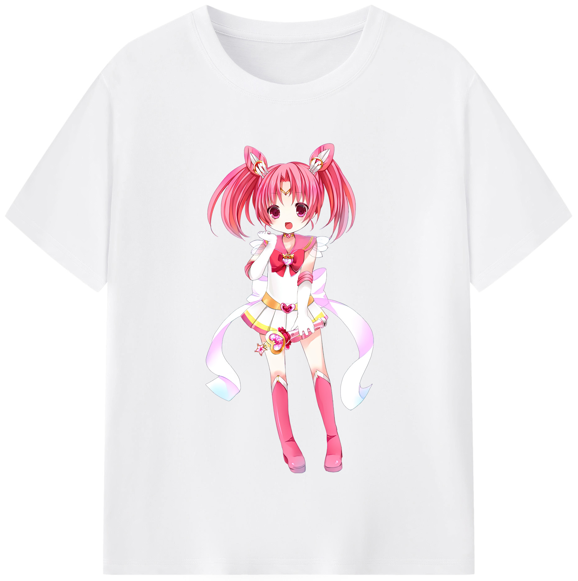 （画像用） 美少女戦士セーラームーン ちびうさ Sailor Moon Chibiusa Tsukino Usagi Small Lady Serenity 綿100％半袖Tシャツ（フロントプリント）
