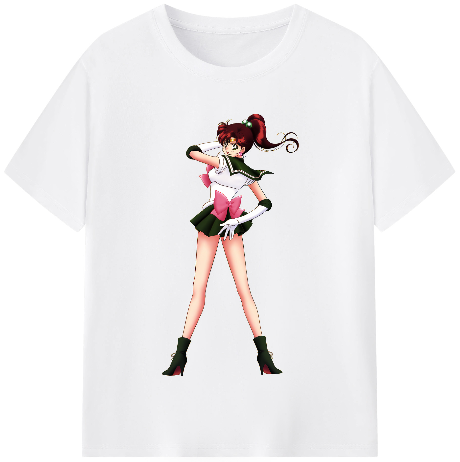 （画像用） 美少女戦士セーラームーン 木野 まこと きの まこと Sailor Moon Kino Makoto （セーラージュピター；Sailor Jupiter） 綿100％半袖Tシャツ（フロントプリント）