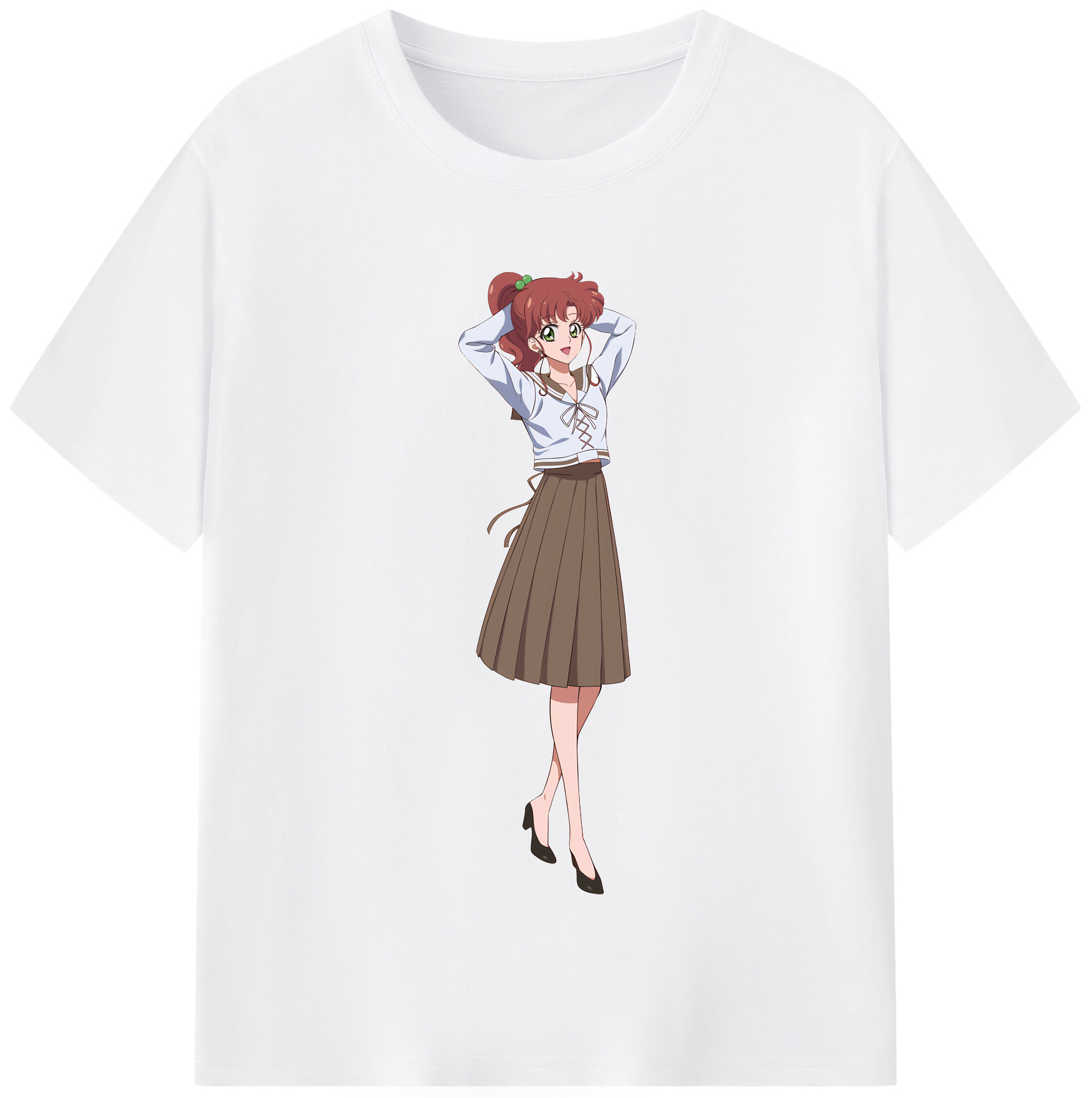 （画像用） 美少女戦士セーラームーン 木野 まこと きの まこと Sailor Moon Kino Makoto （セーラージュピター；Sailor Jupiter） 綿100％半袖Tシャツ（フロントプリント）