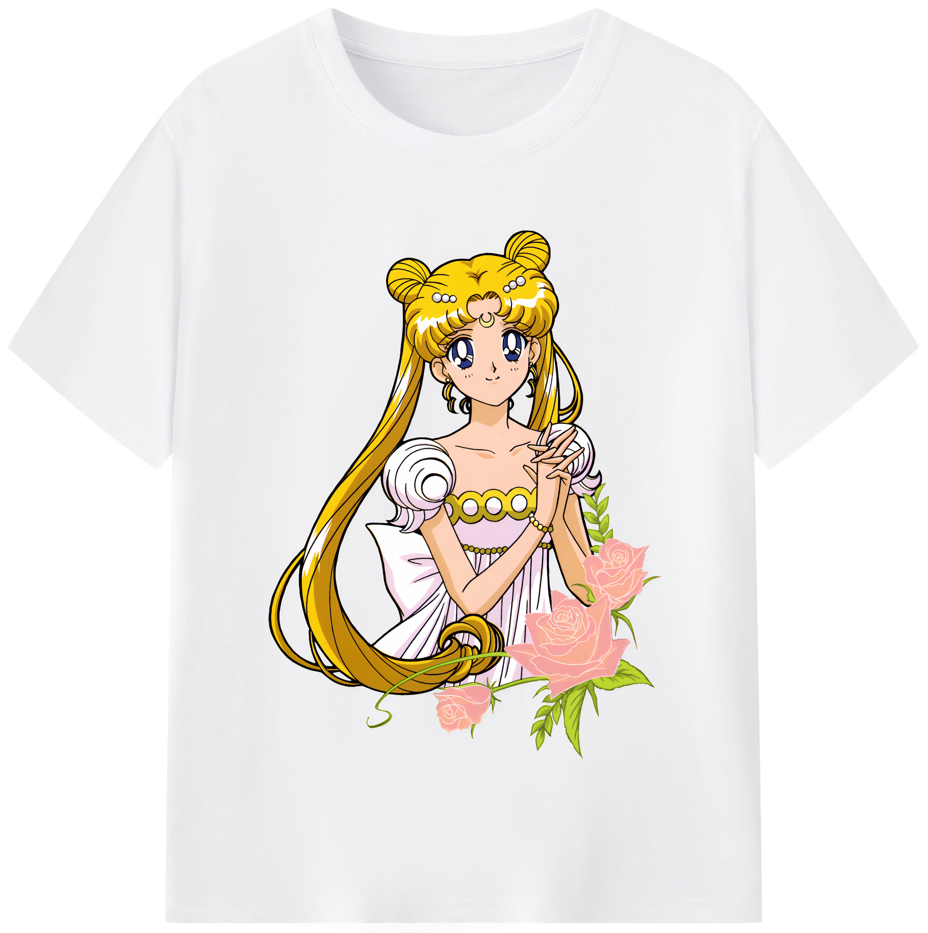 （画像用） 美少女戦士セーラームーン 愛野 美奈子 あいの みなこ Sailor Moon Aino Minako 綿100％半袖Tシャツ（フロントプリント）