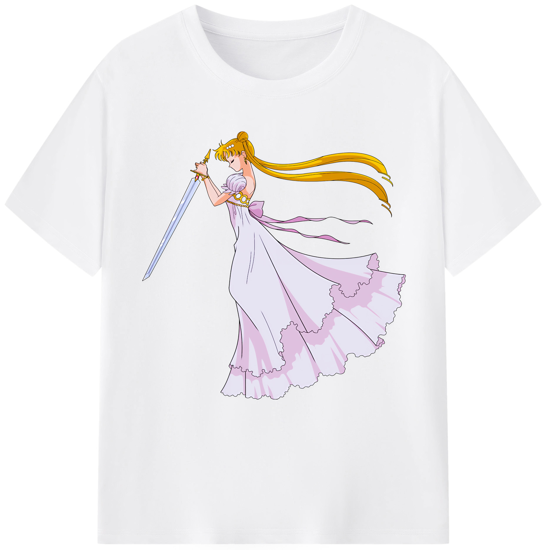 （画像用） 美少女戦士セーラームーン 愛野 美奈子 あいの みなこ Sailor Moon Aino Minako 綿100％半袖Tシャツ（フロントプリント）