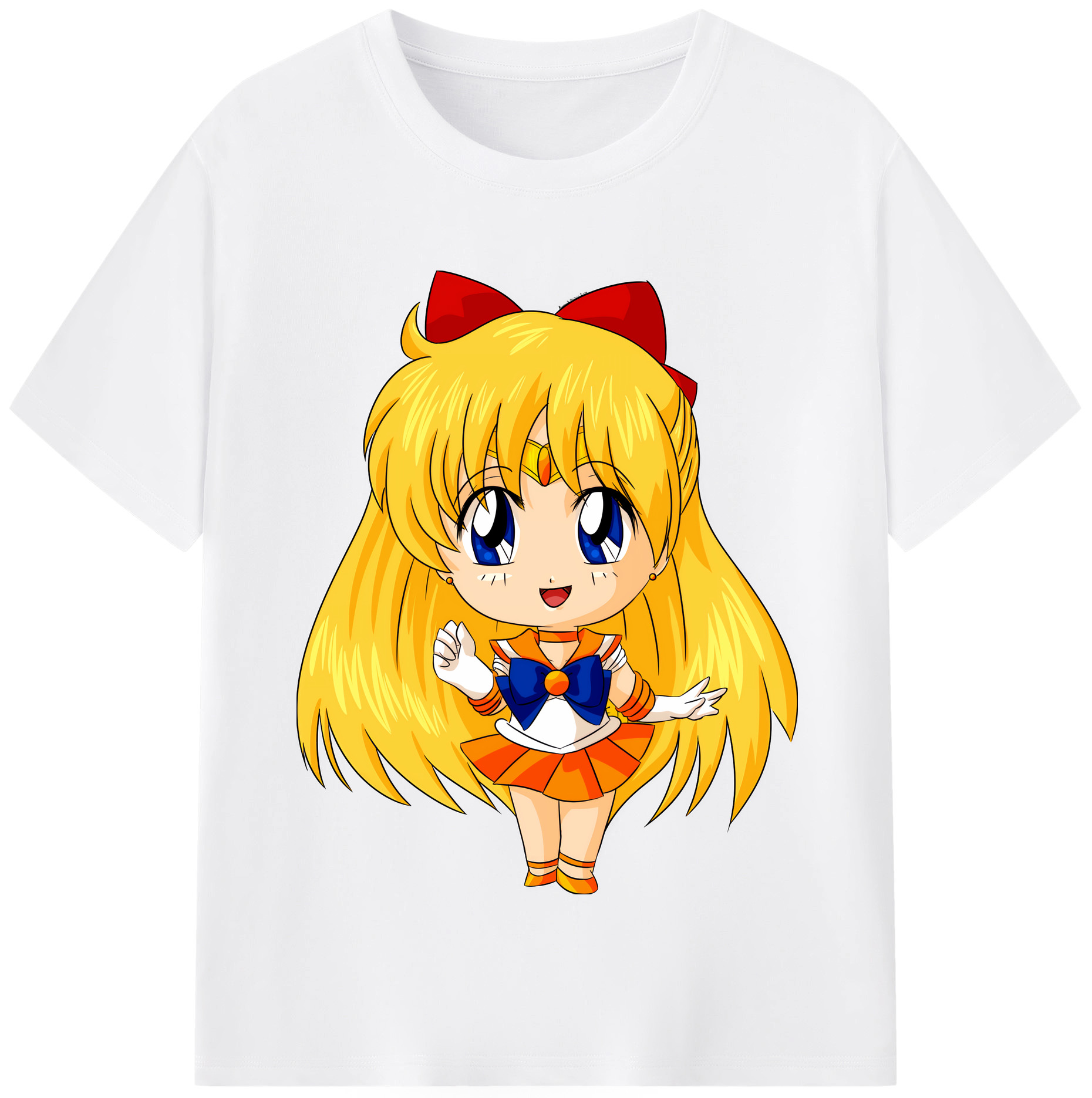 （画像用） 美少女戦士セーラームーン 愛野 美奈子 あいの みなこ Sailor Moon Aino Minako 綿100％半袖Tシャツ（フロントプリント）