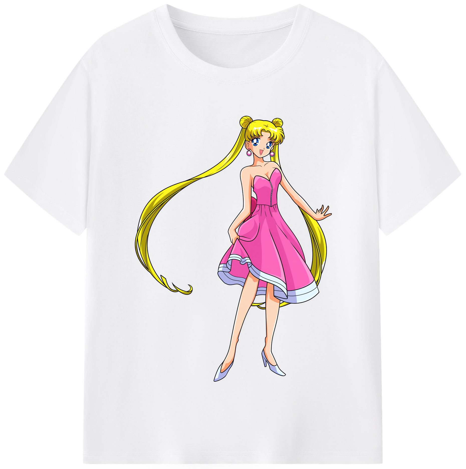 （画像用） 美少女戦士セーラームーン 愛野 美奈子 あいの みなこ Sailor Moon Aino Minako 綿100％半袖Tシャツ（フロントプリント）