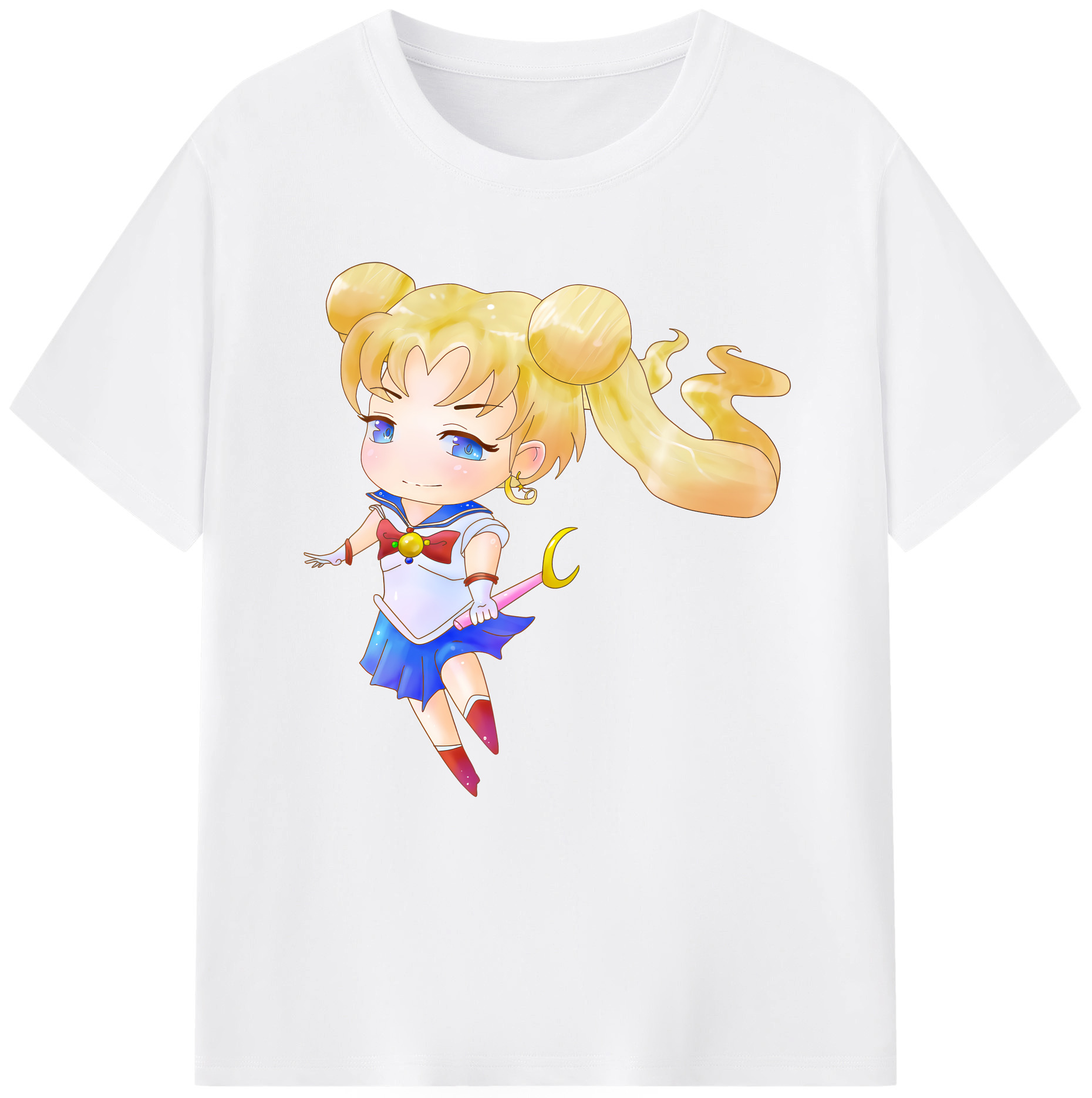 （画像用） 美少女戦士セーラームーン 愛野 美奈子 あいの みなこ Sailor Moon Aino Minako 綿100％半袖Tシャツ（フロントプリント）