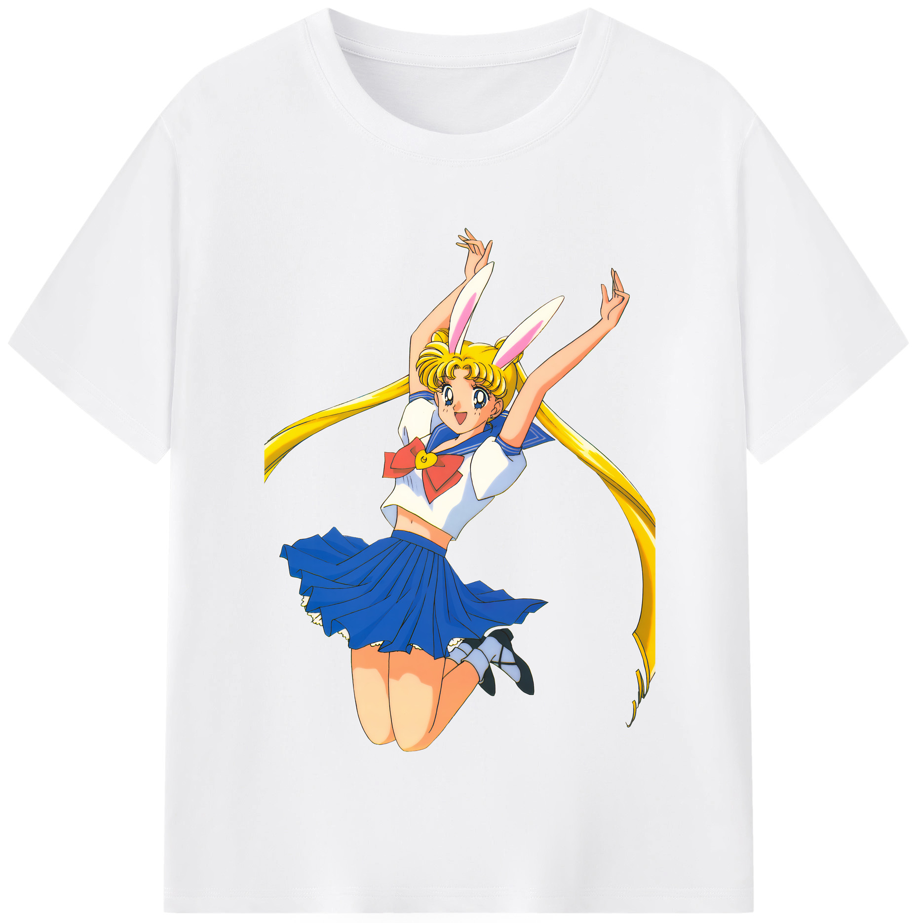 （画像用） 美少女戦士セーラームーン 愛野 美奈子 あいの みなこ Sailor Moon Aino Minako 綿100％半袖Tシャツ（フロントプリント）