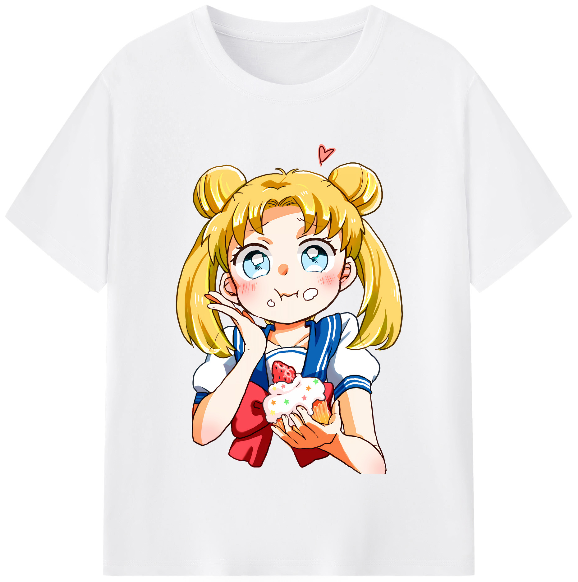 （画像用） 美少女戦士セーラームーン 愛野 美奈子 あいの みなこ Sailor Moon Aino Minako 綿100％半袖Tシャツ（フロントプリント）