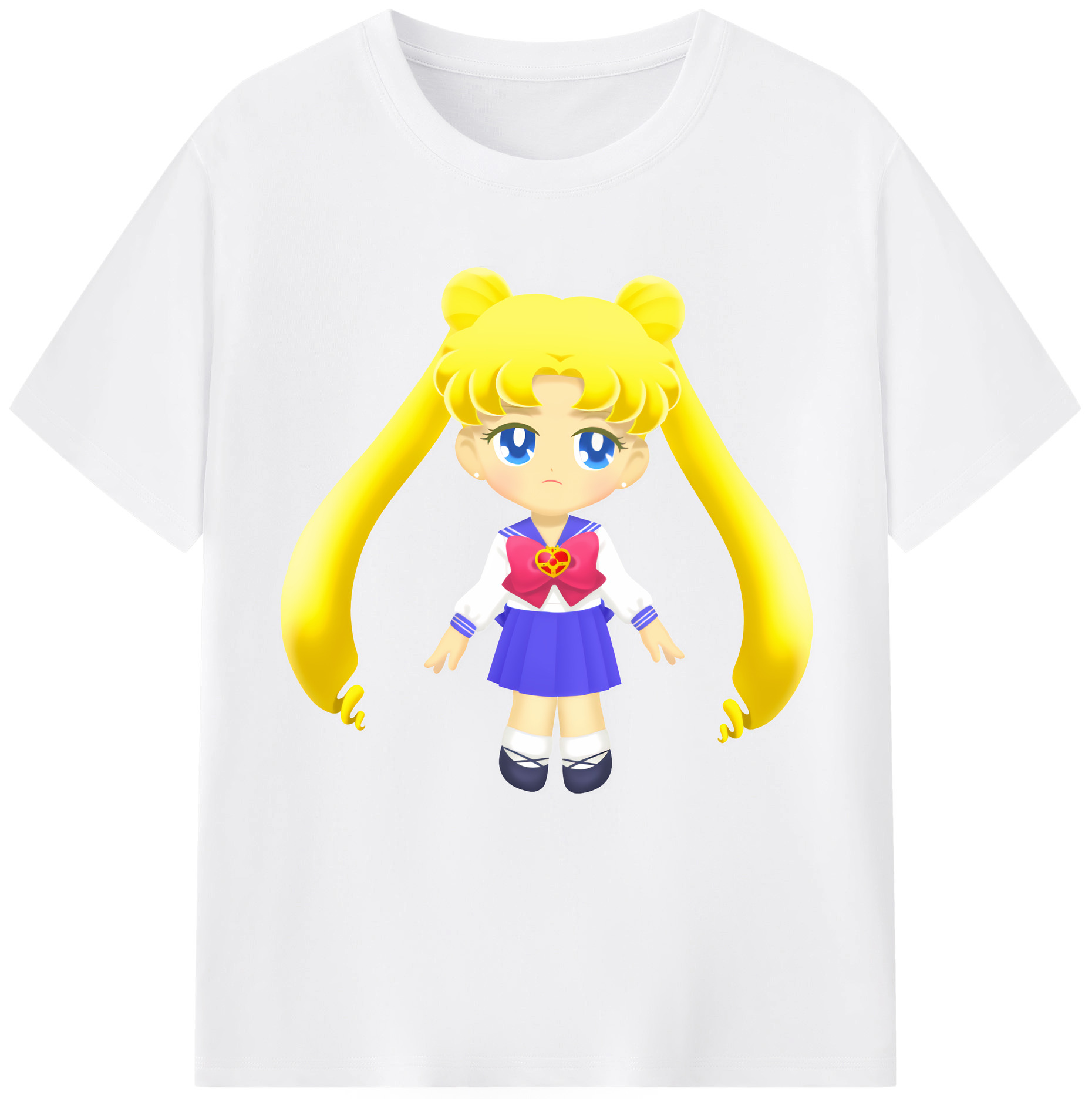 （画像用） 美少女戦士セーラームーン 愛野 美奈子 あいの みなこ Sailor Moon Aino Minako 綿100％半袖Tシャツ（フロントプリント）