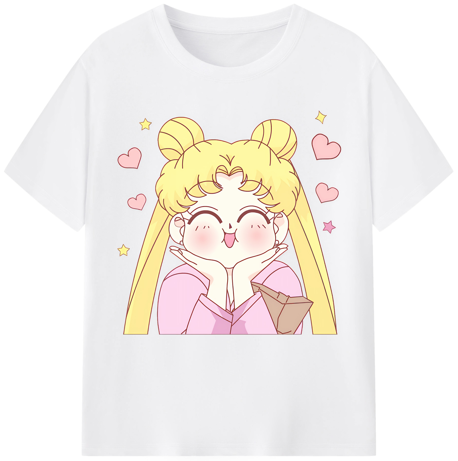 （画像用） 美少女戦士セーラームーン 愛野 美奈子 あいの みなこ Sailor Moon Aino Minako 綿100％半袖Tシャツ（フロントプリント）