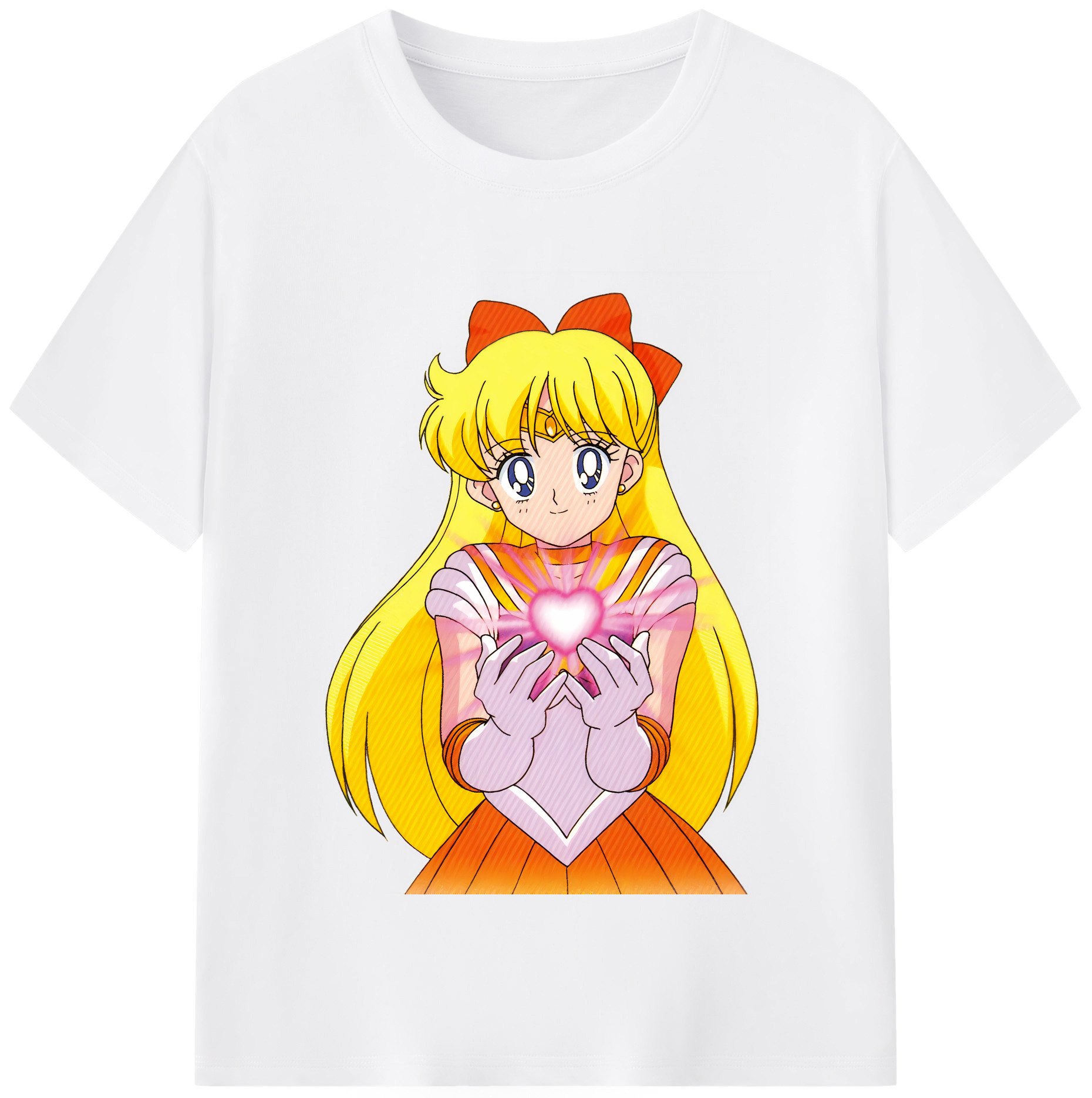 （画像用） 美少女戦士セーラームーン 愛野 美奈子 あいの みなこ Sailor Moon Aino Minako 綿100％半袖Tシャツ（フロントプリント）