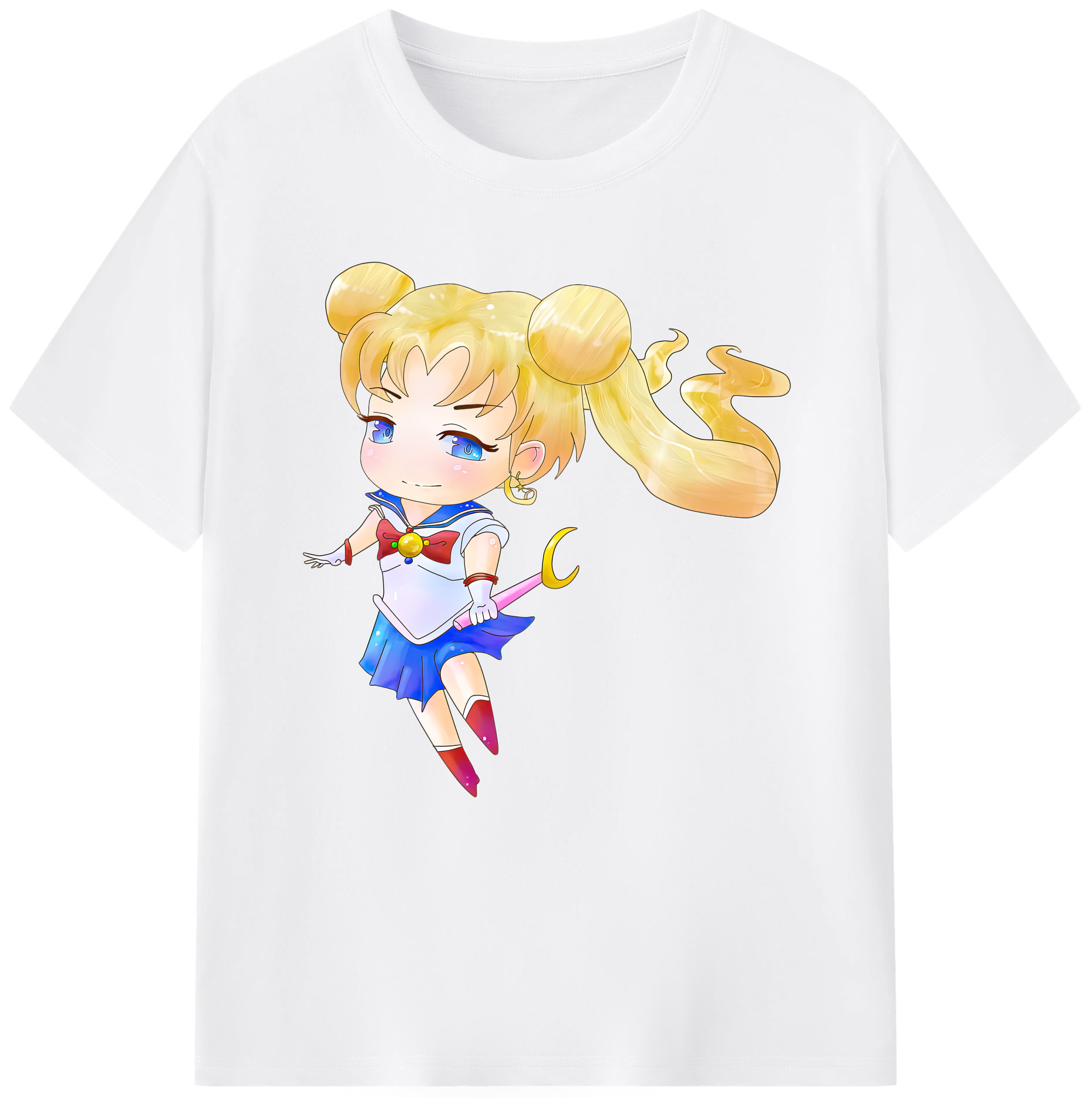 （画像用） 美少女戦士セーラームーン 愛野 美奈子 あいの みなこ Sailor Moon Aino Minako 綿100％半袖Tシャツ（フロントプリント）