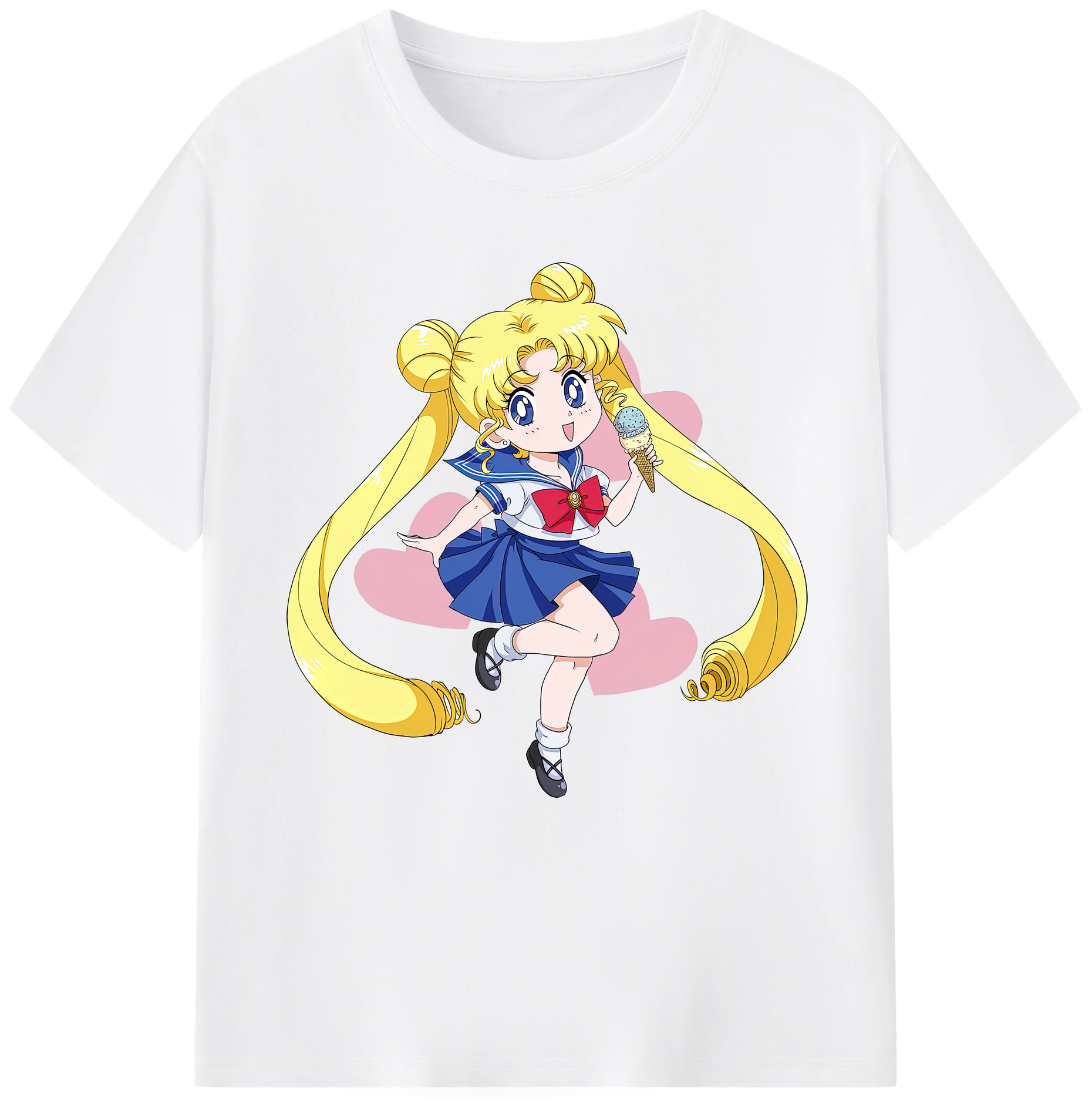 （画像用） 美少女戦士セーラームーン 愛野 美奈子 あいの みなこ Sailor Moon Aino Minako 綿100％半袖Tシャツ（フロントプリント）