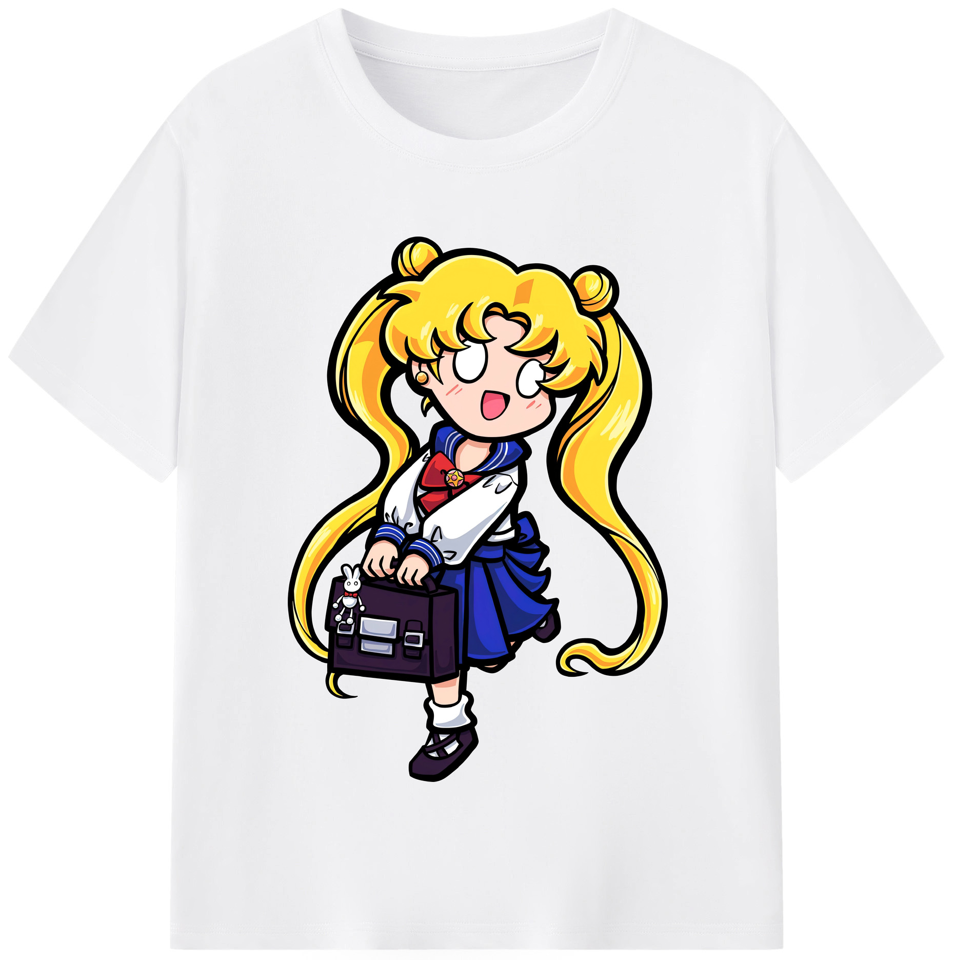 （画像用） 美少女戦士セーラームーン 愛野 美奈子 あいの みなこ Sailor Moon Aino Minako 綿100％半袖Tシャツ（フロントプリント）