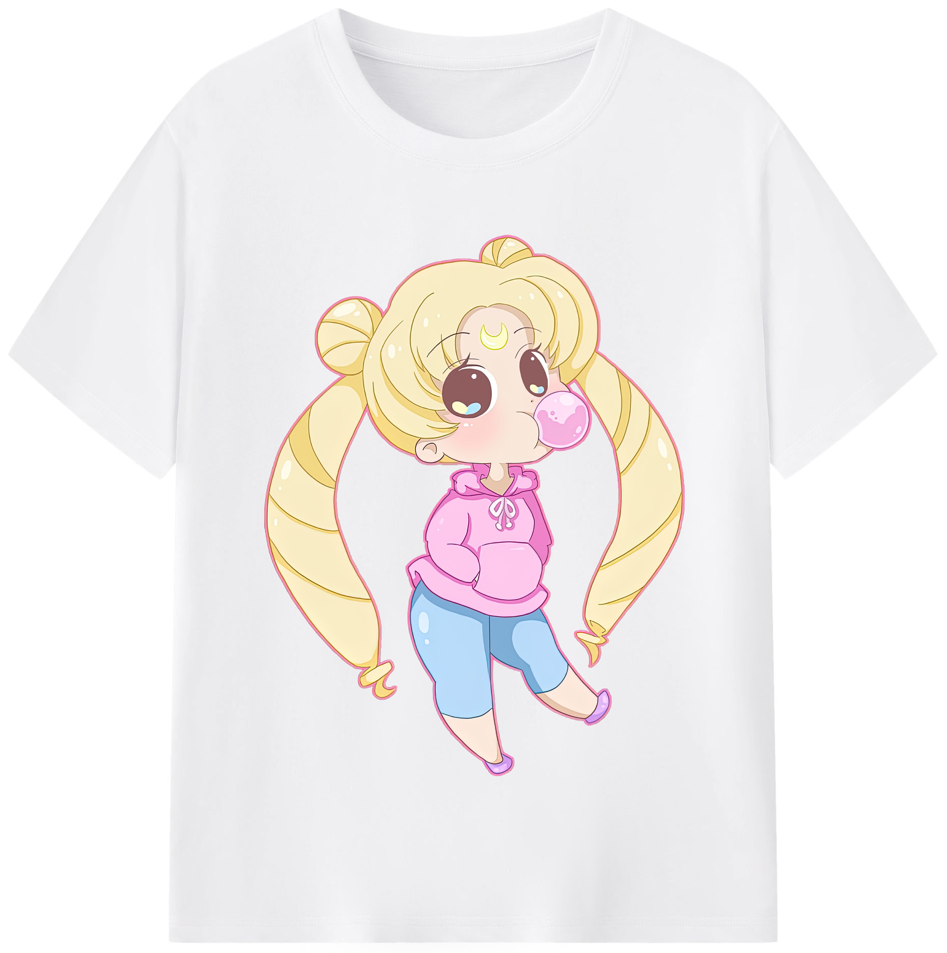 （画像用） 美少女戦士セーラームーン 愛野 美奈子 あいの みなこ Sailor Moon Aino Minako 綿100％半袖Tシャツ（フロントプリント）